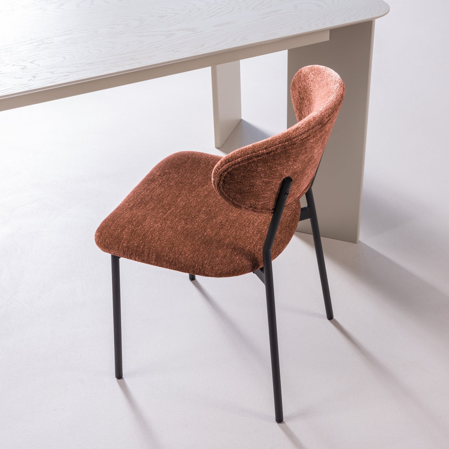 KJELD Chair in Brown Chenille