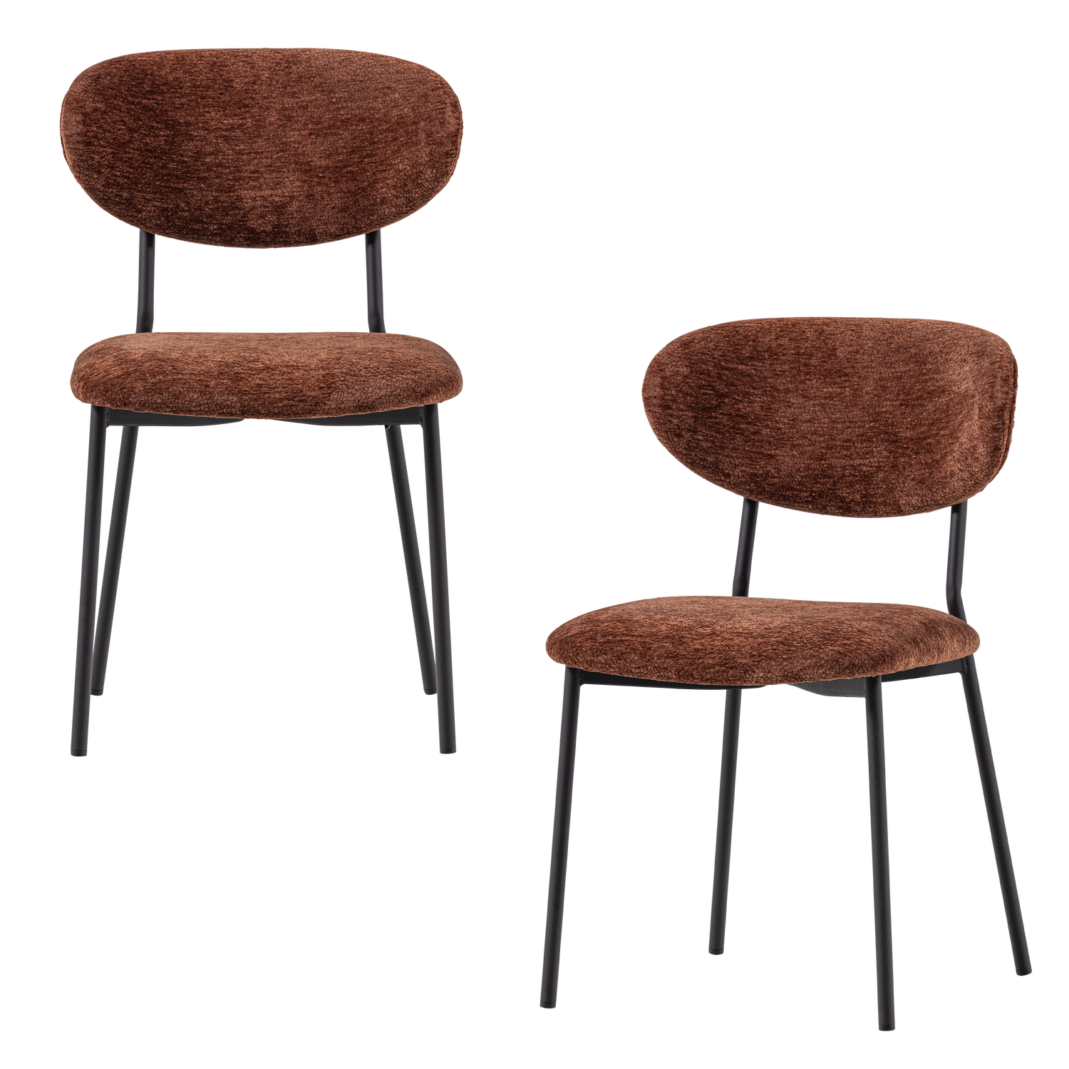 KJELD Chair in Brown Chenille