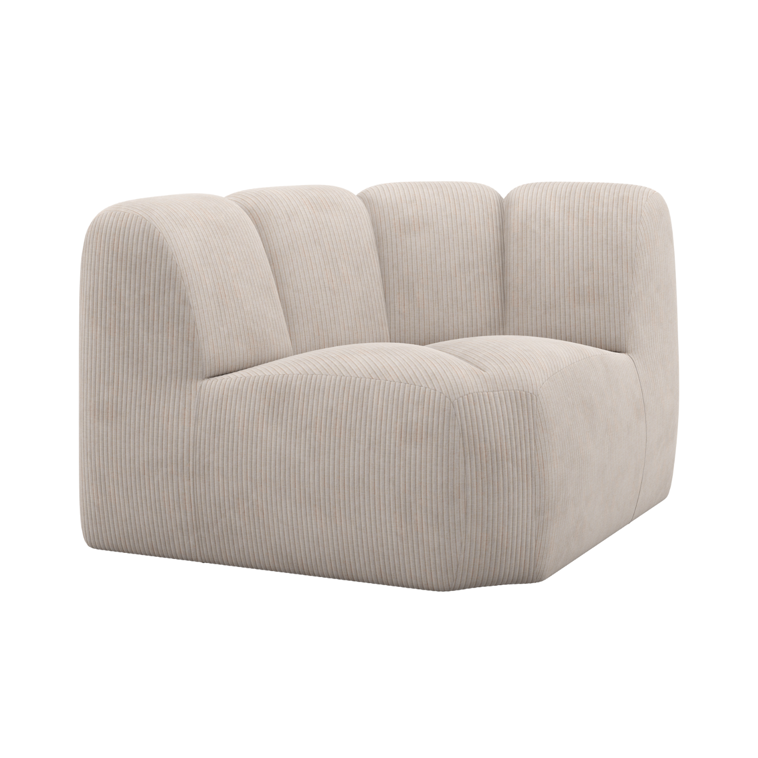 Modulares Sofa MOJO - Eckelement ecru Cord