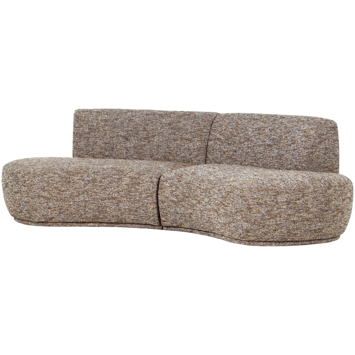 Batavier Light Brown Mélange Semi-Circular Sofa for 4 People