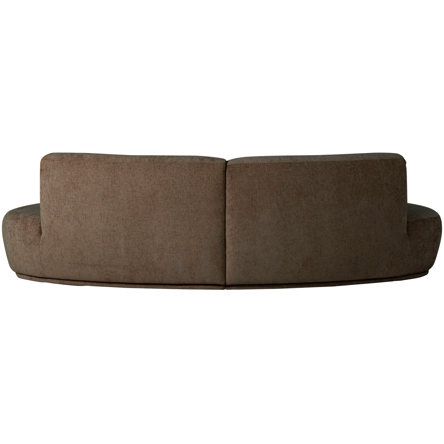 BATAVIER Brown Semi-Circular Sofa for 4 People