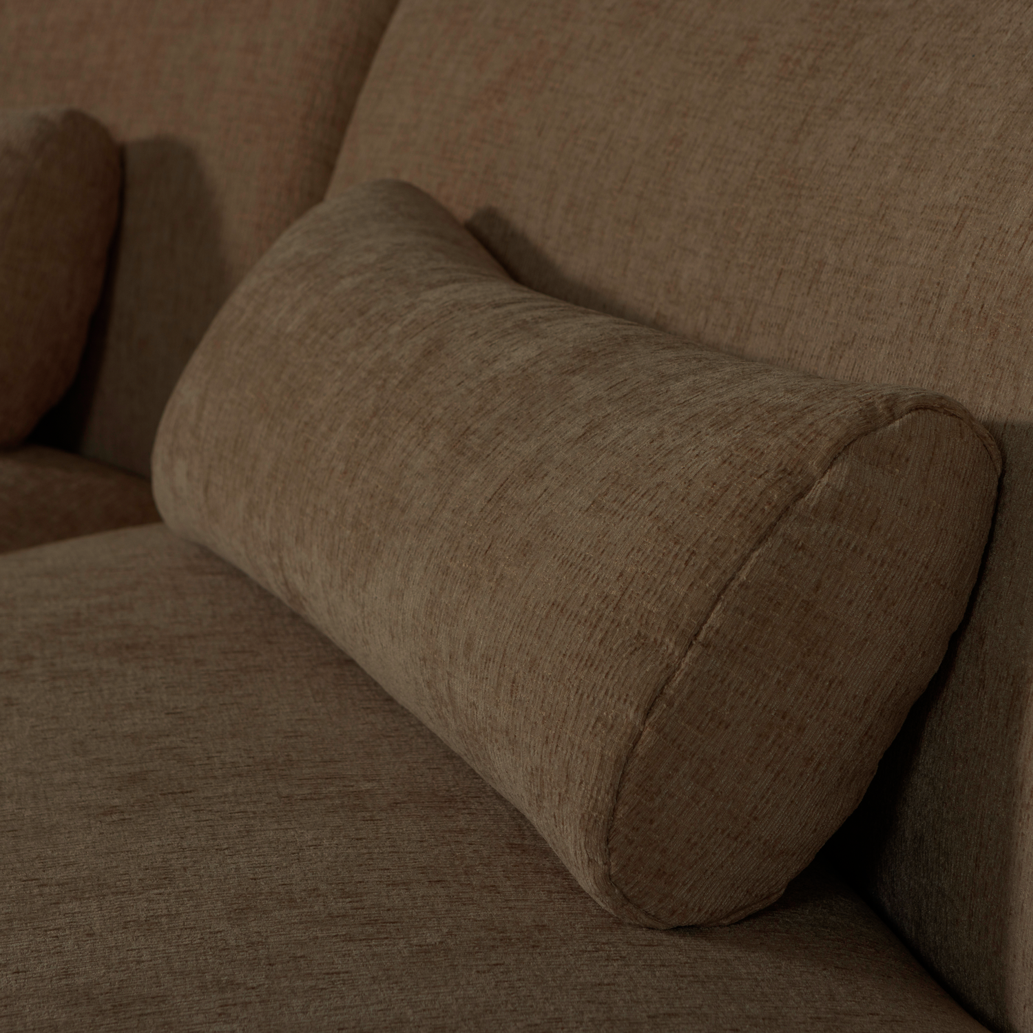 BATAVIER Brown Semi-Circular Sofa for 4 People