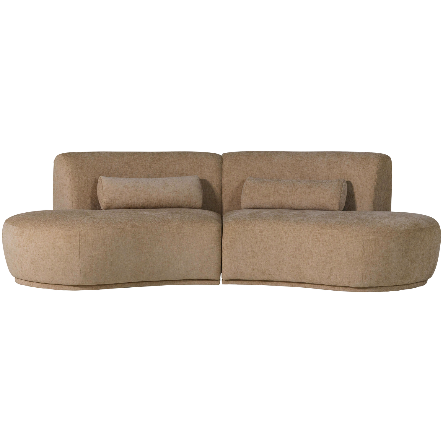 Batavier Light Brown Semi-Circular Sofa for 4 People