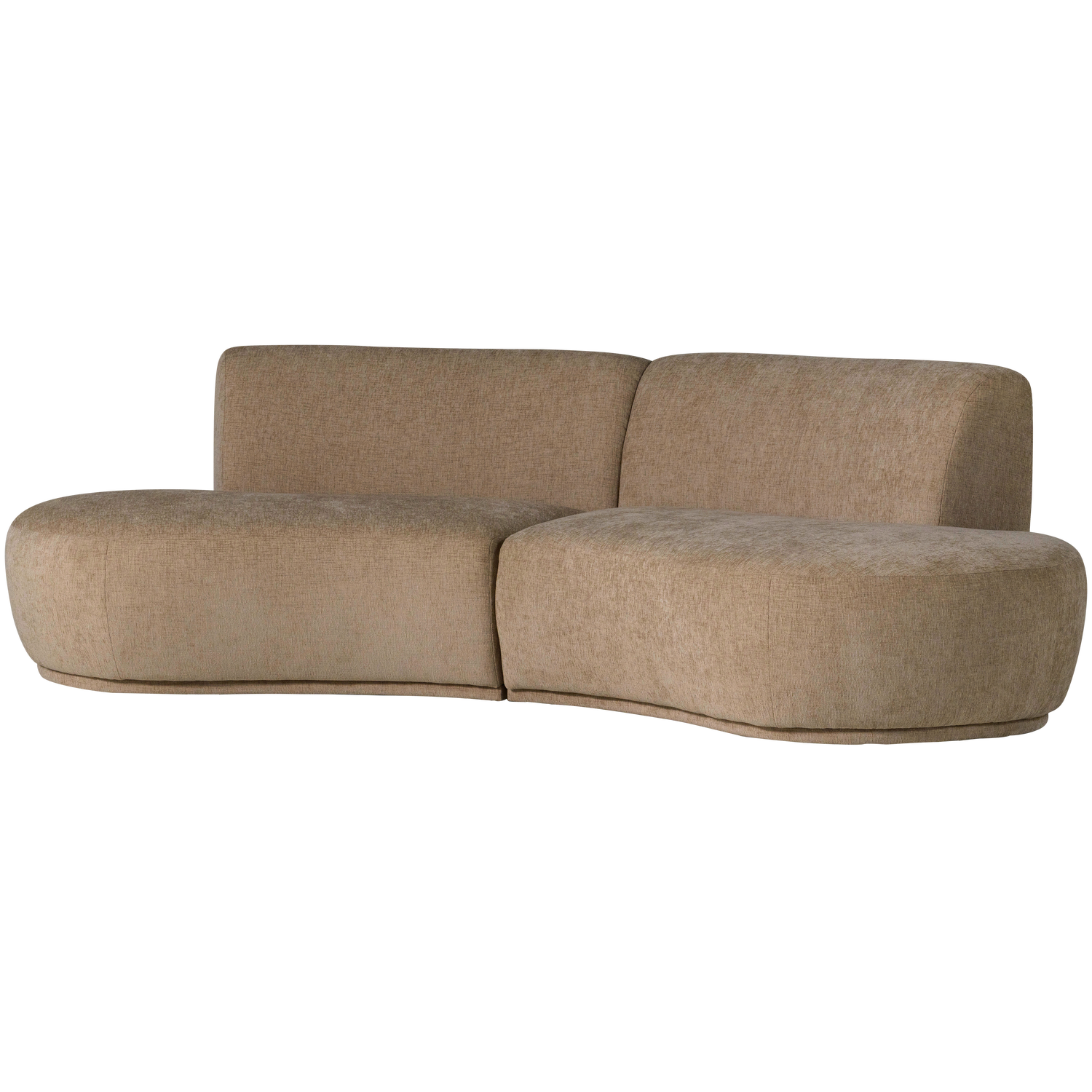 Batavier Light Brown Semi-Circular Sofa for 4 People