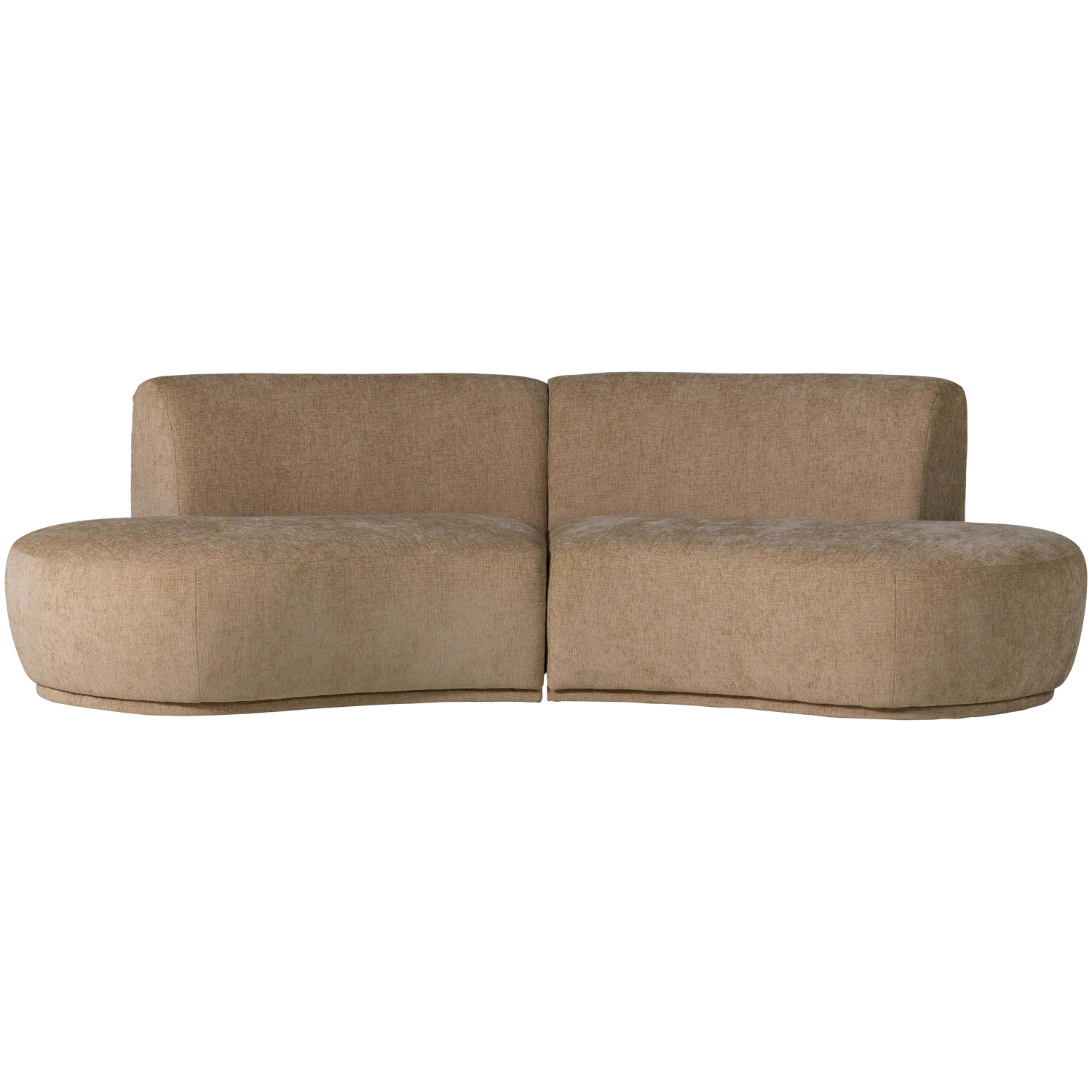 Batavier Light Brown Semi-Circular Sofa for 4 People
