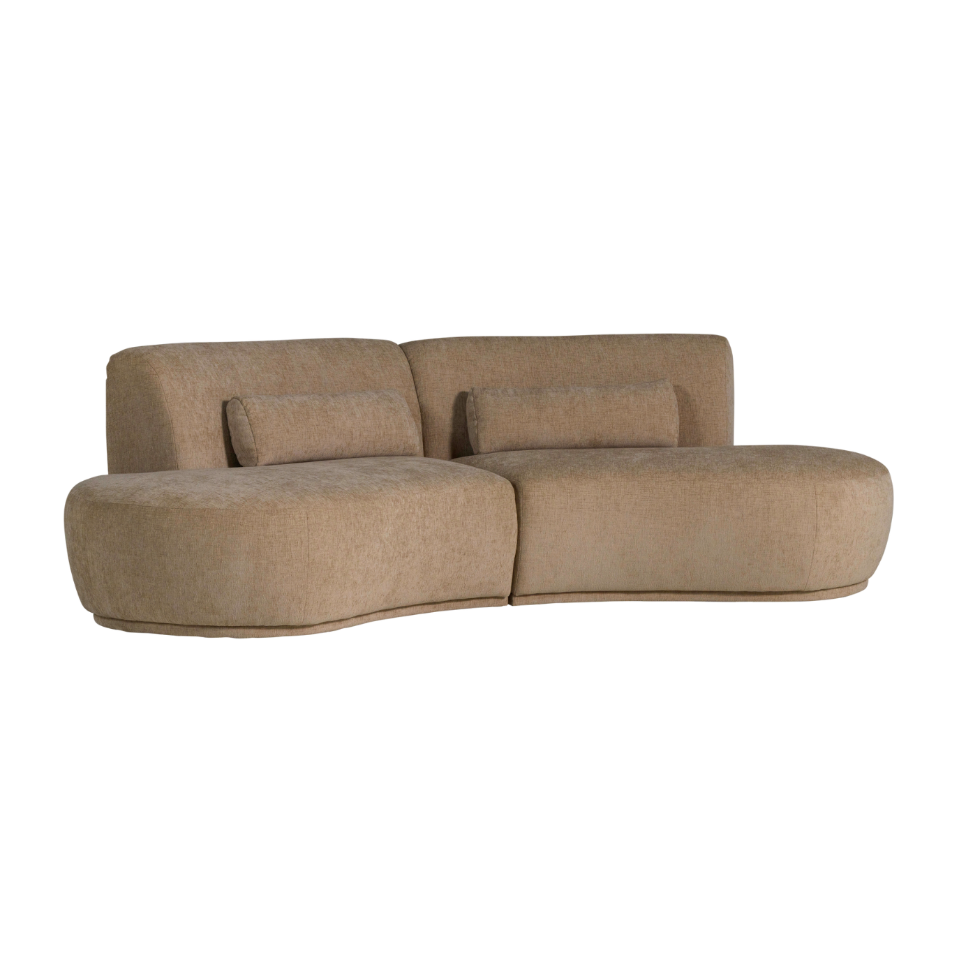 Batavier Light Brown Semi-Circular Sofa for 4 People
