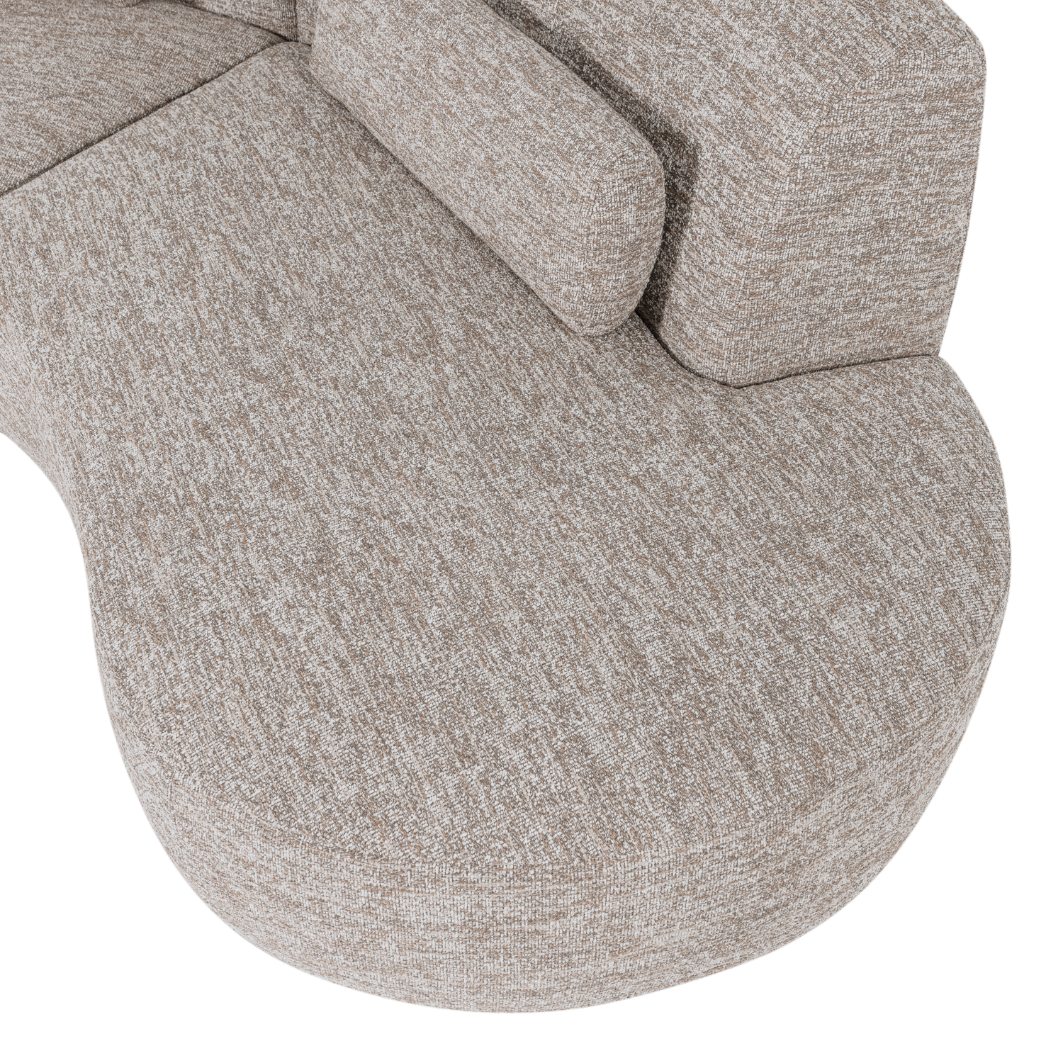 Sofa halbkreisförmig für 4 Personen BATAVIER sandmelange