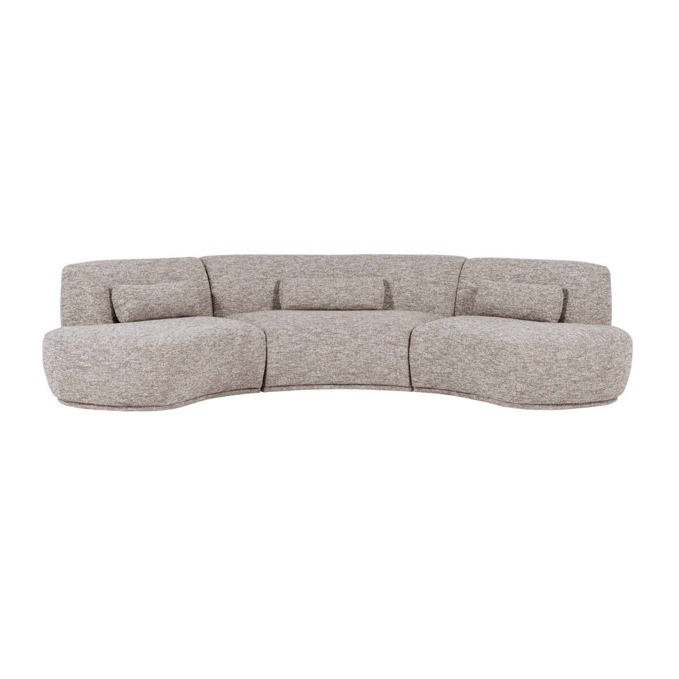 Sofa halbkreisförmig für 6 Personen BATAVIER sandmelange