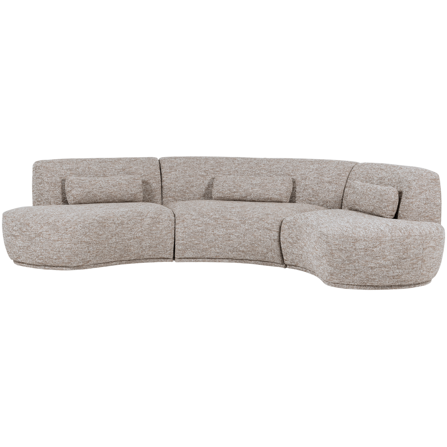 Sofa halbkreisförmig für 6 Personen BATAVIER sandmelange