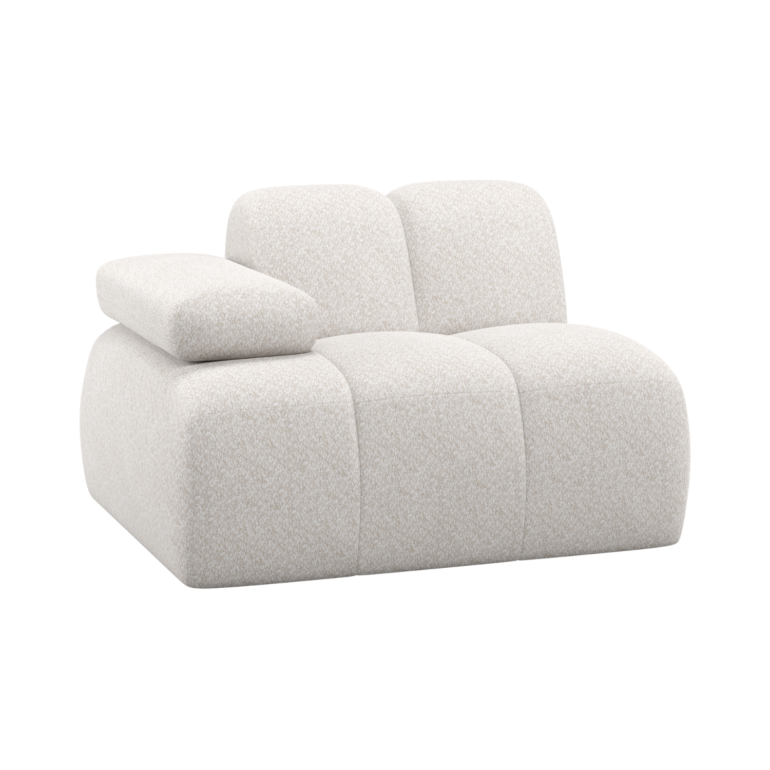 MOJO Modular Sofa - Left Element Ecru Lambswool