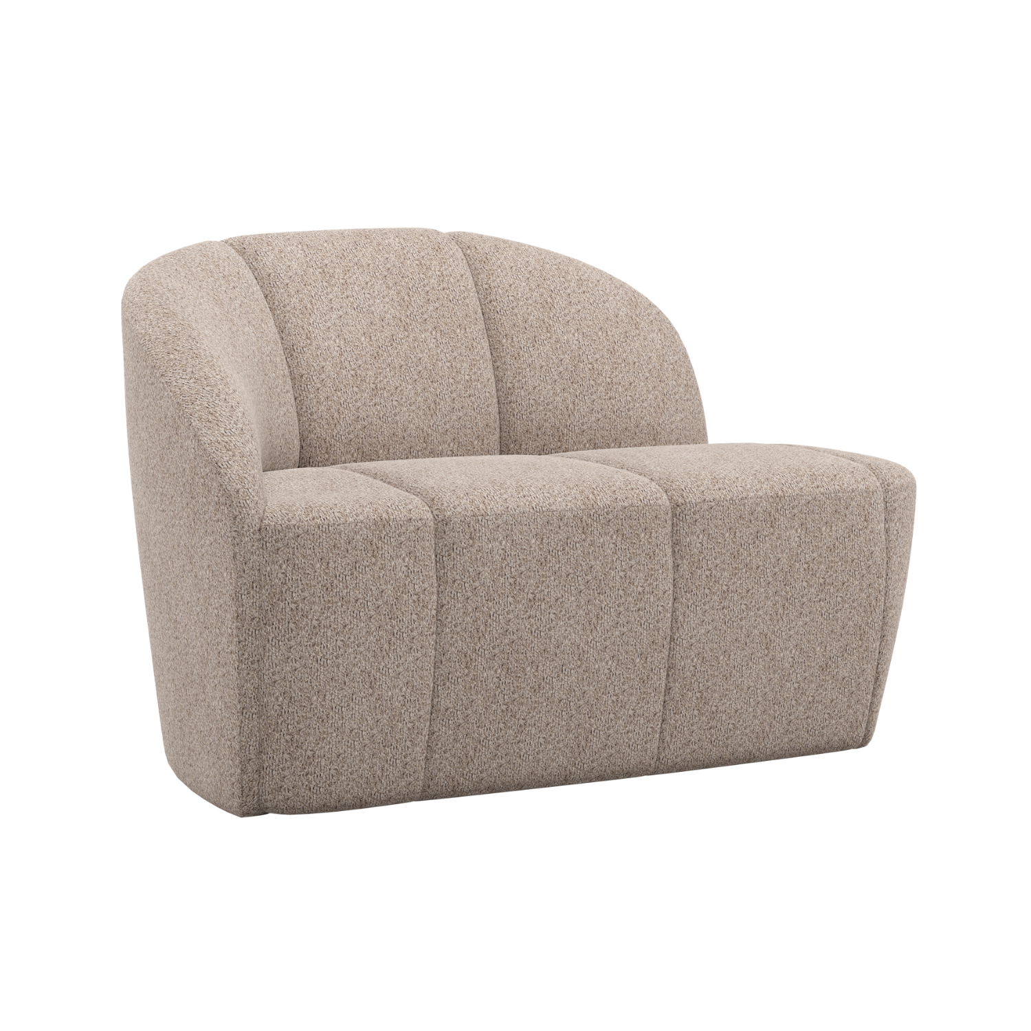 Sofa linksseitig 2-sitzig MOJO sandfarbener Schafswolle