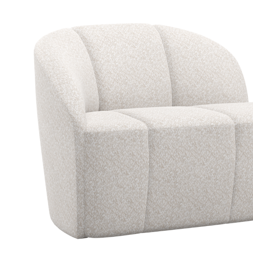 Sofa lewostronna 2-sitzige MOJO ecru Baranek