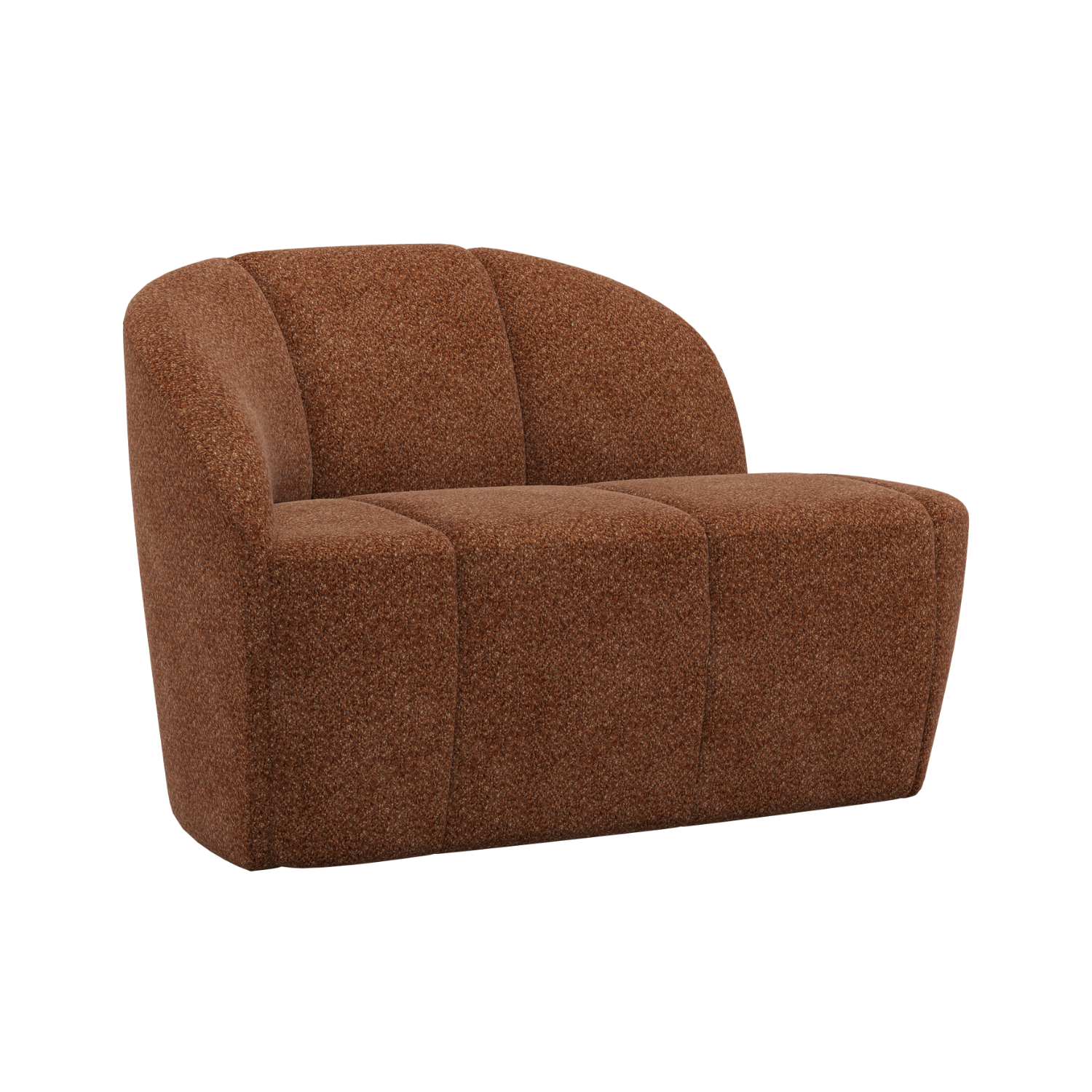 Sofa linksseitig 2-sitzig MOJO rostbraun Schaffell