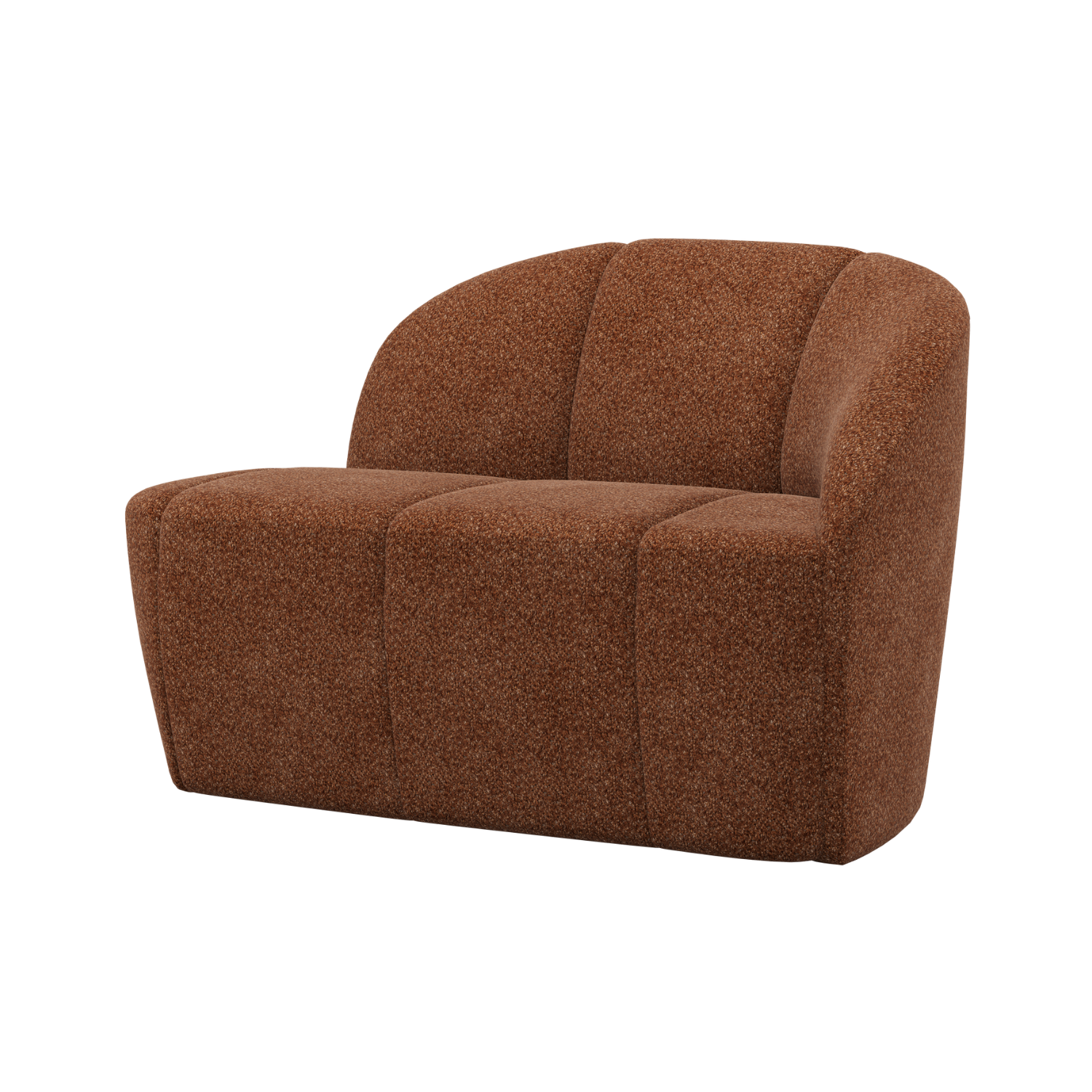 Sofa 2-sitzig MOJO rötlich braun Schaffell