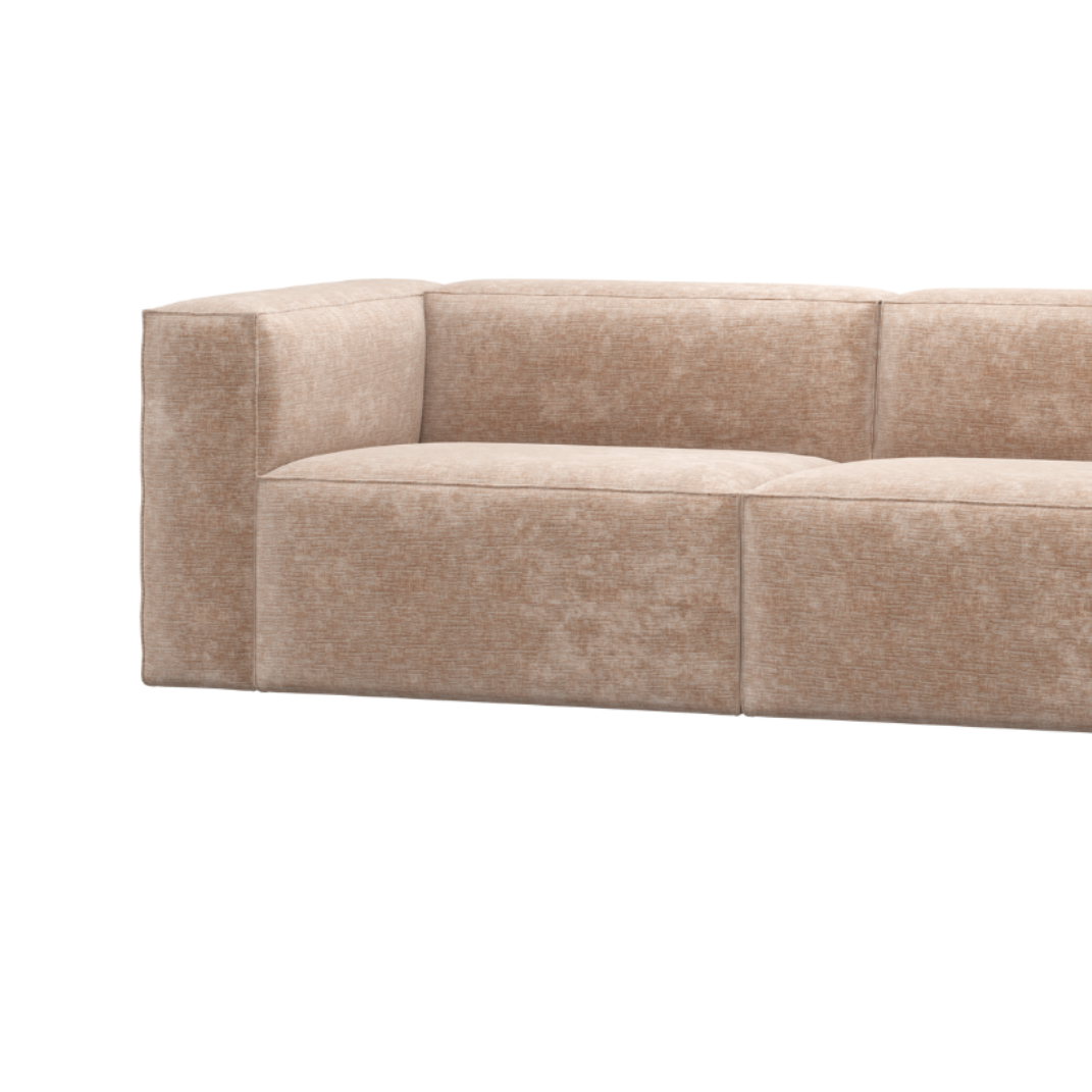 Sofa 3,5-sitzig BEAN hellbeige Chenille