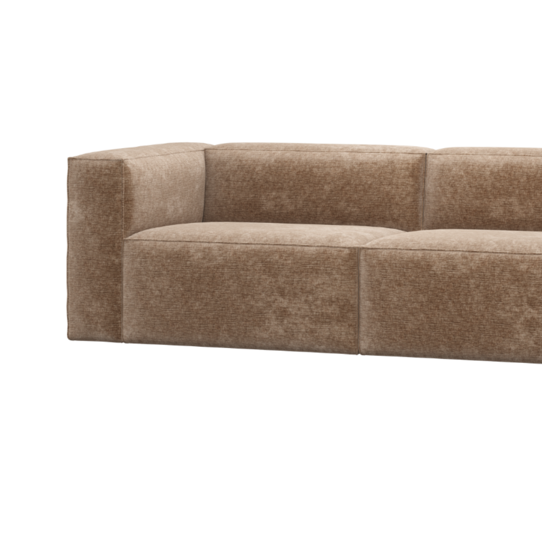Sofa 3,5-sitzig BEAN beige Chenille