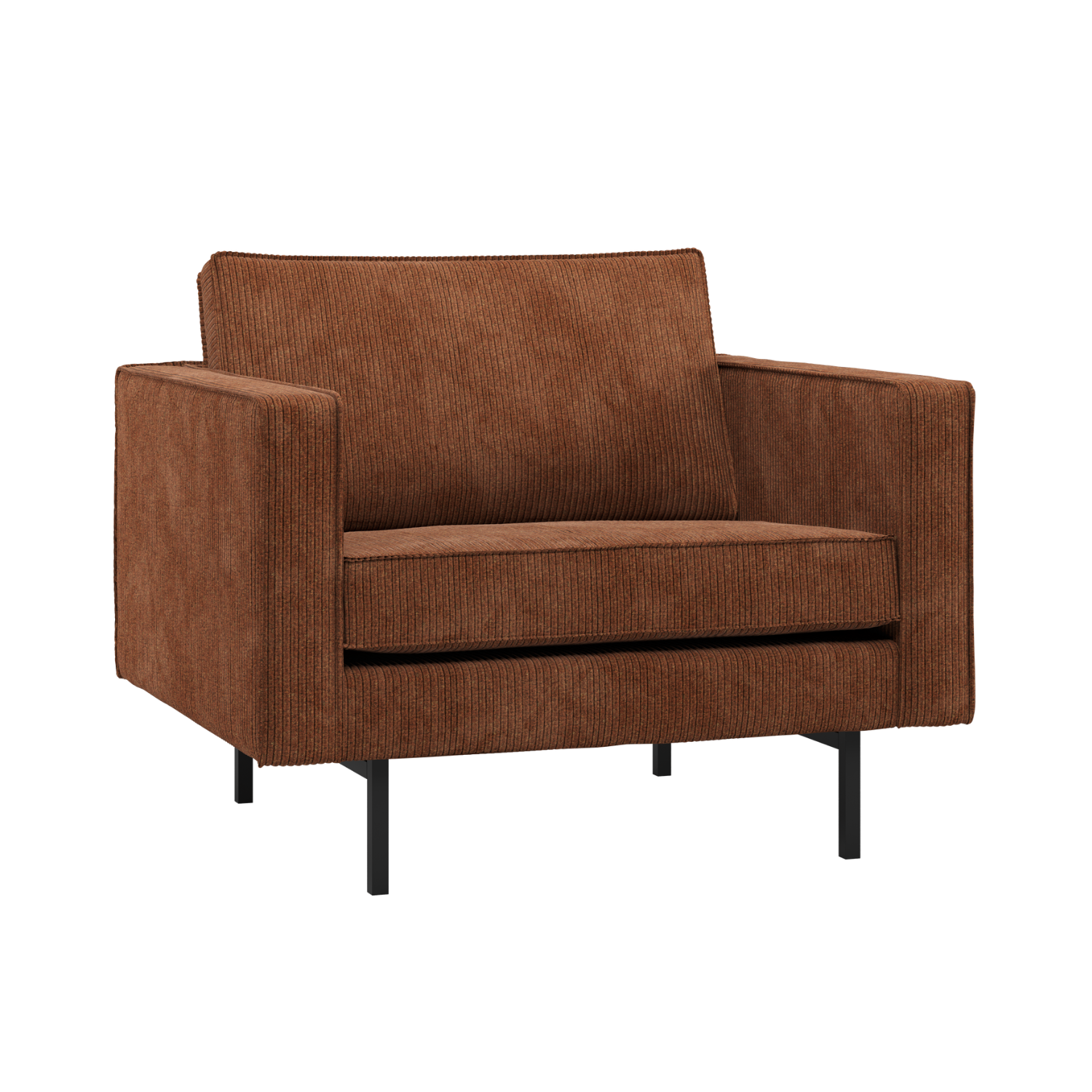 RODEO Armchair in Rusty Brown Corduroy