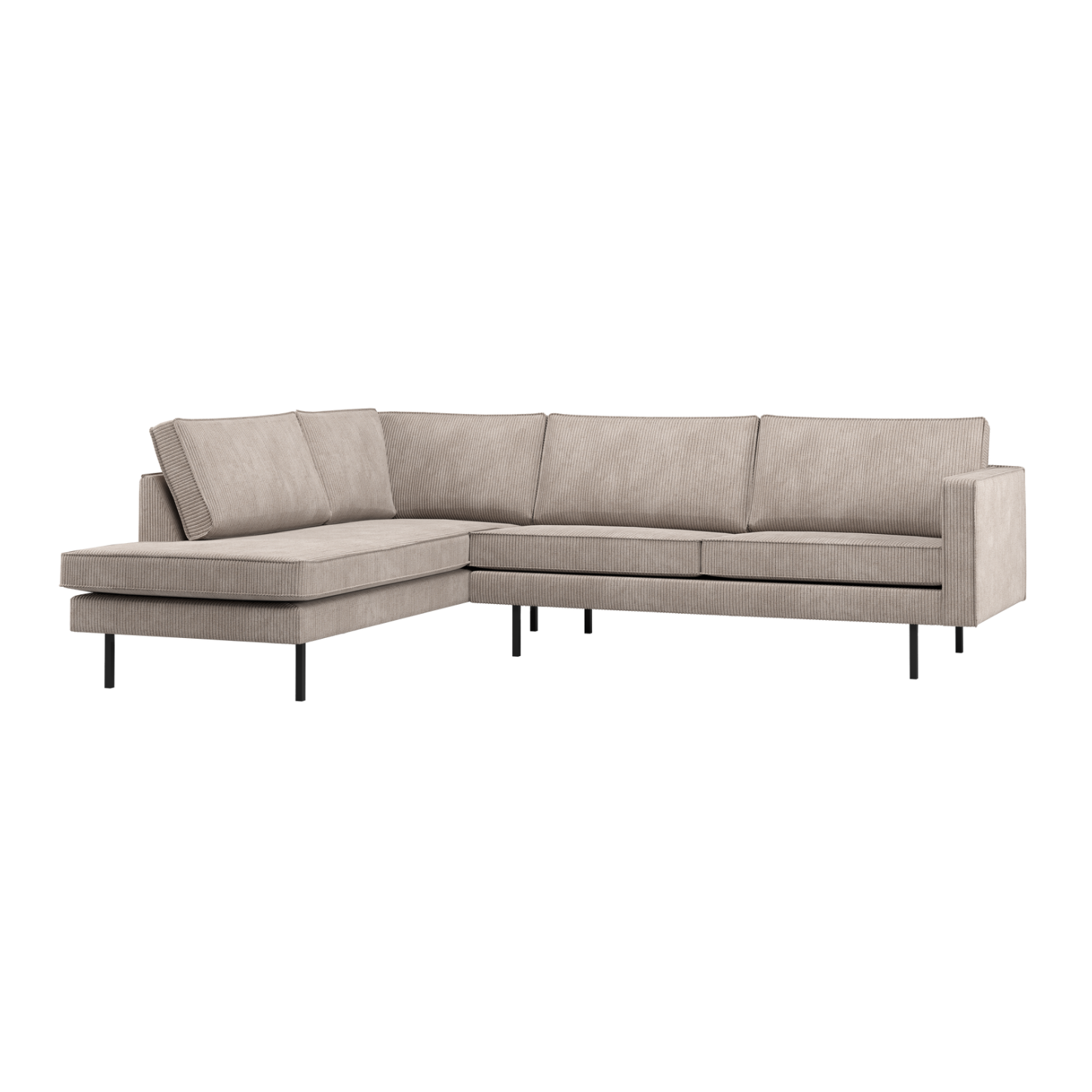 Left-facing corner sofa RODEO sand corduroy