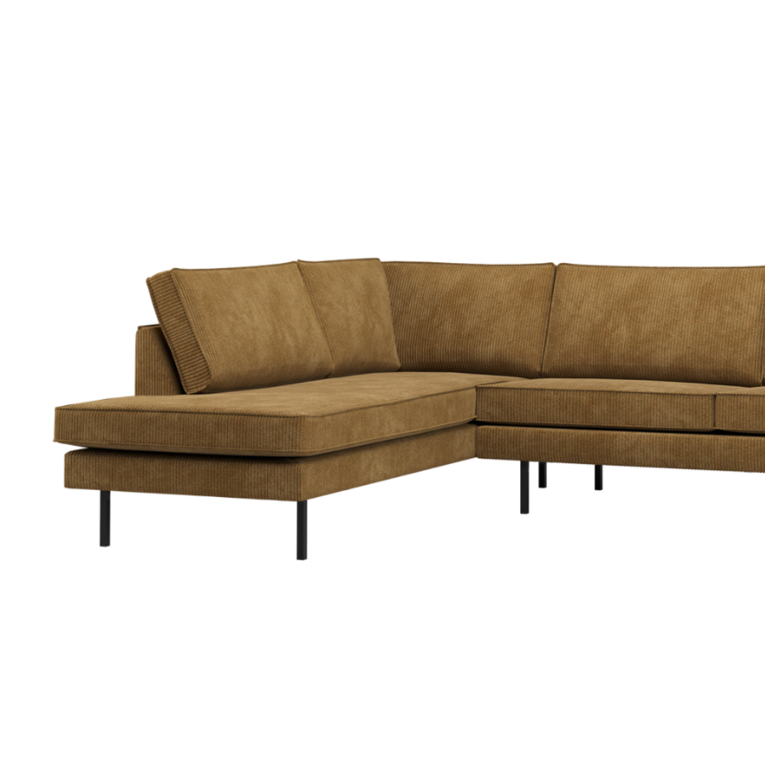 Left-facing corner sofa RODEO honey corduroy