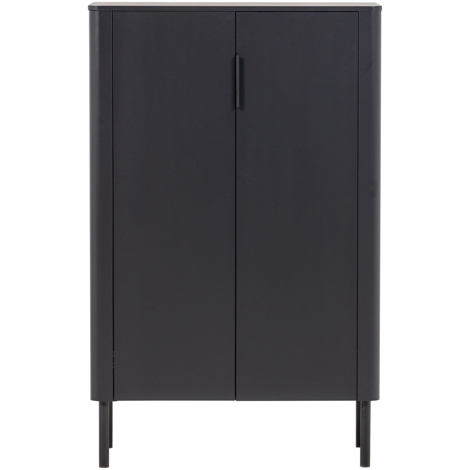 GUNNAR 2-Door Wardrobe Black