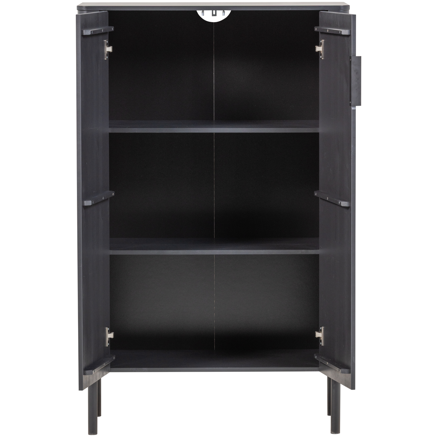 GUNNAR 2-Door Wardrobe Black