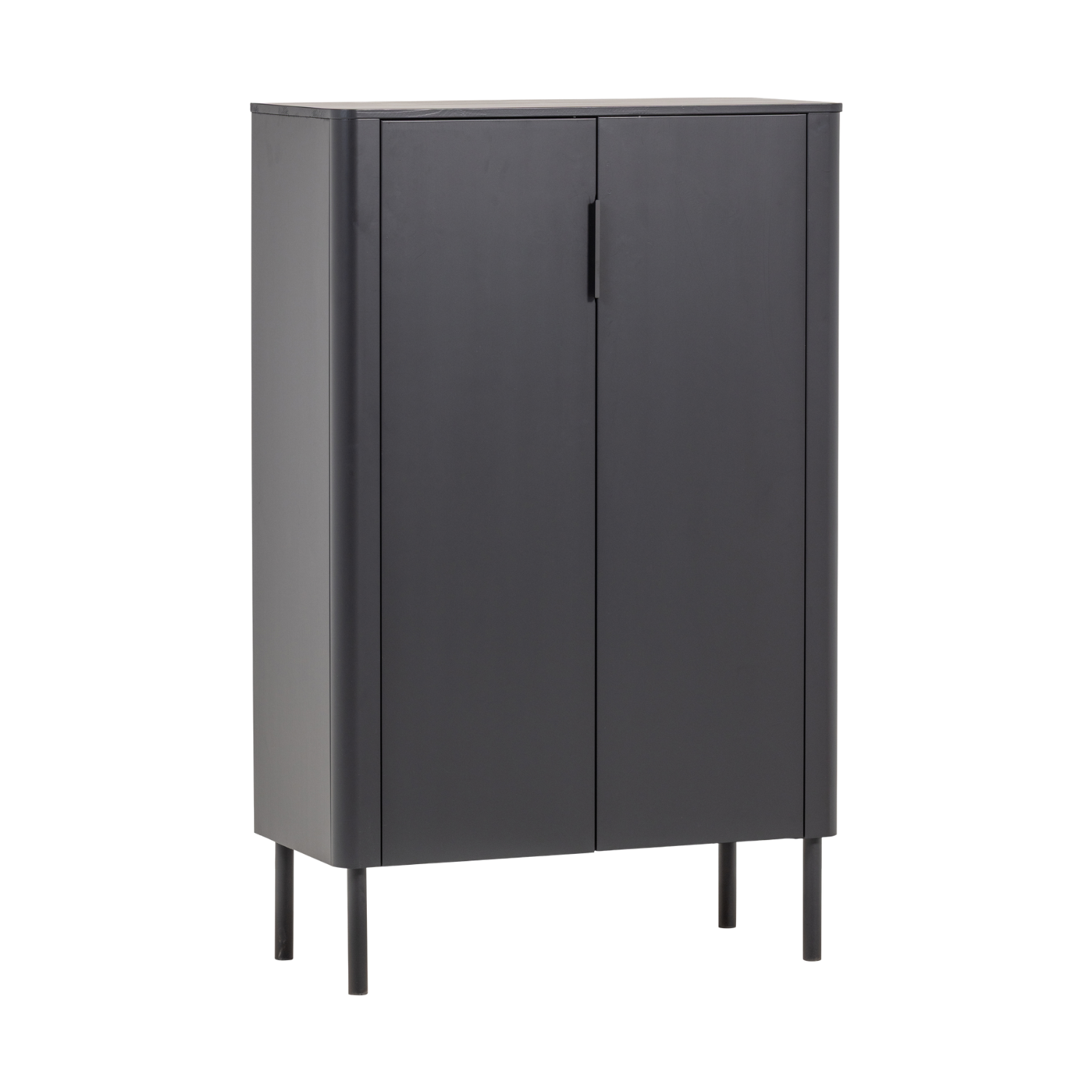 GUNNAR 2-Door Wardrobe Black