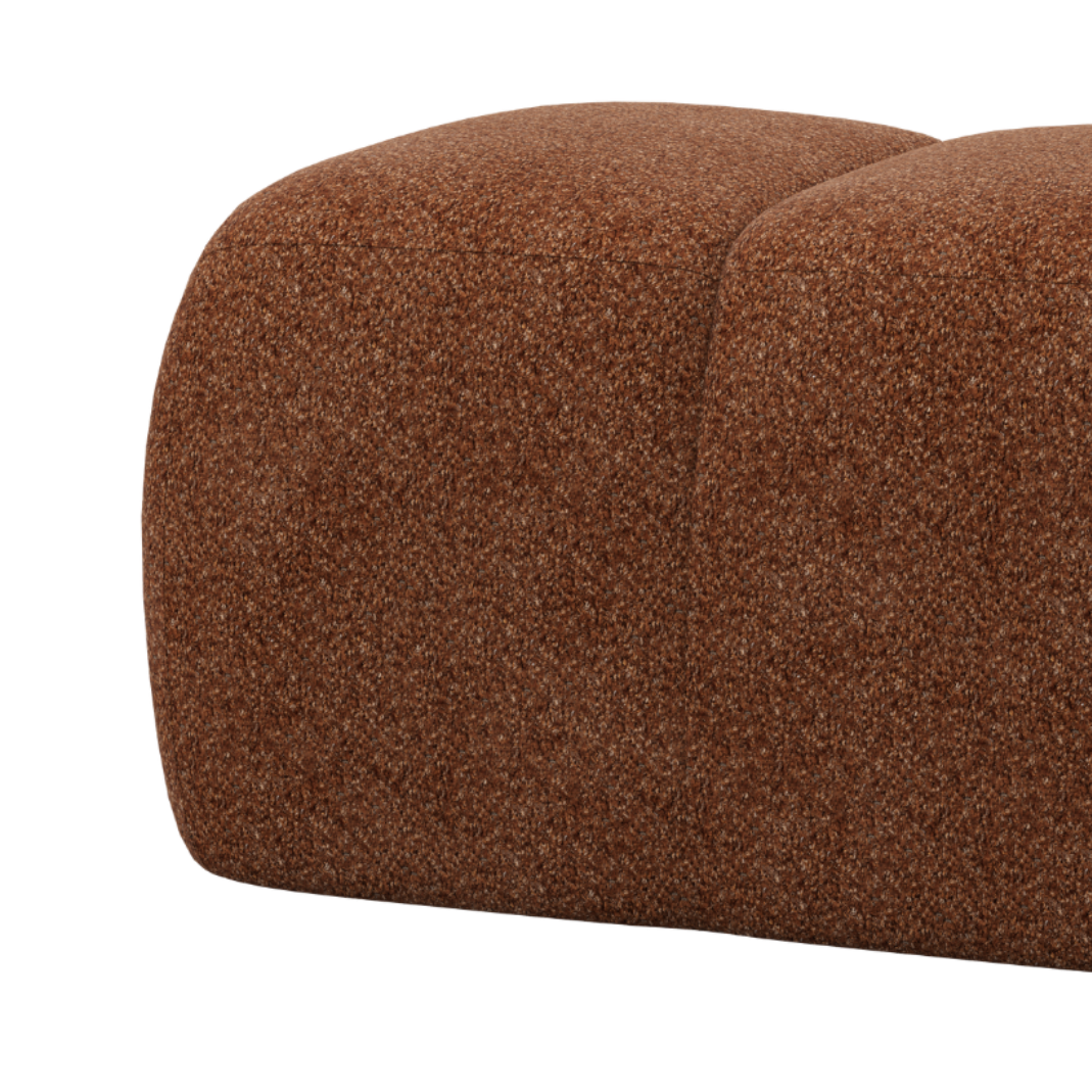 Puff MOJO rostbraun Schafsfell