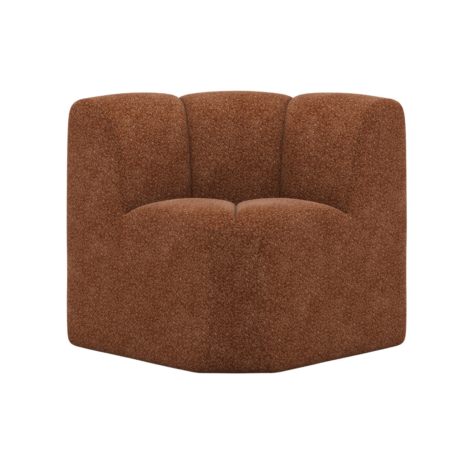 Modulares Sofa MOJO BENCH - Eckelement rostbraun Schafswolle