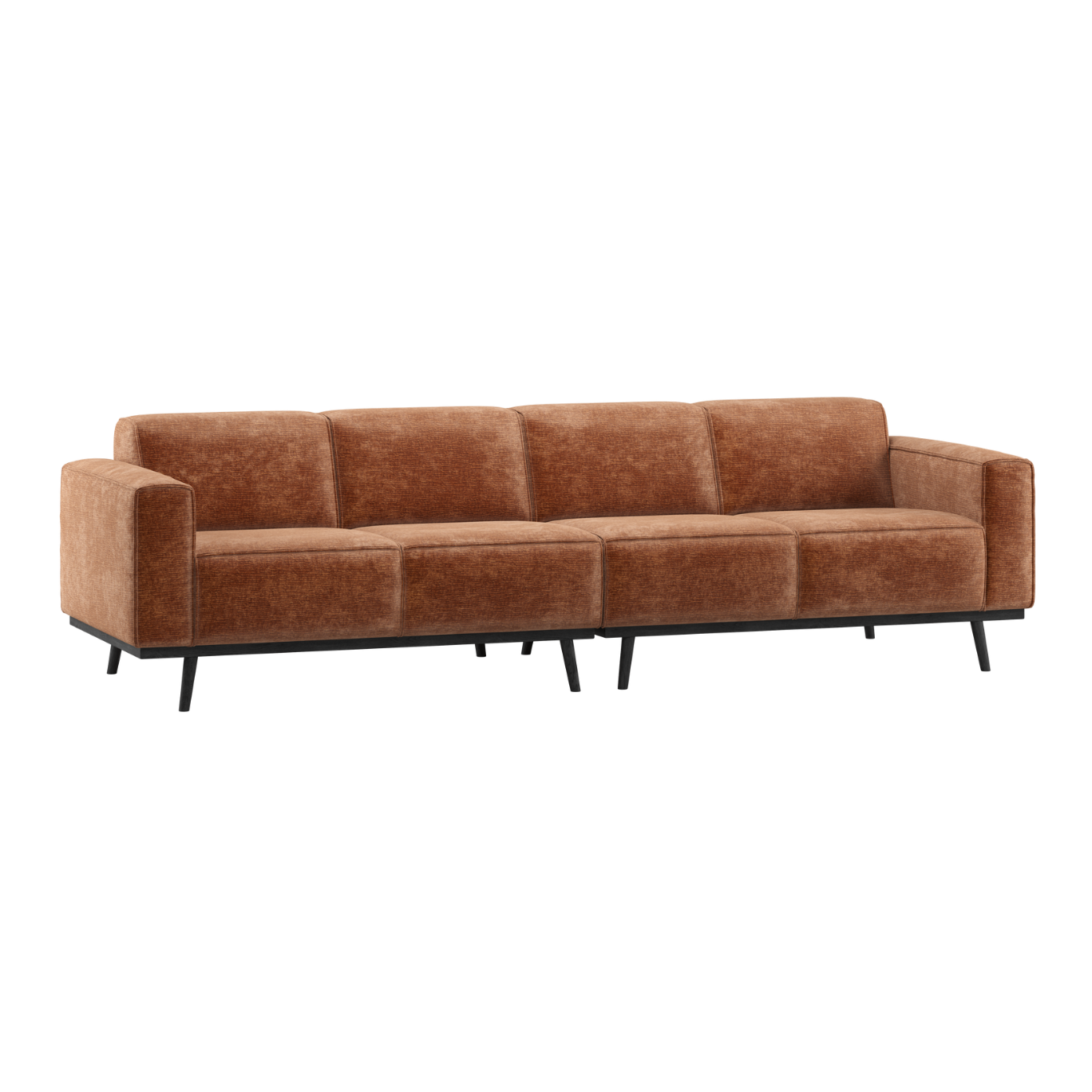 Sofa 4-sitzig STATEMENT ziegelrot Chenille