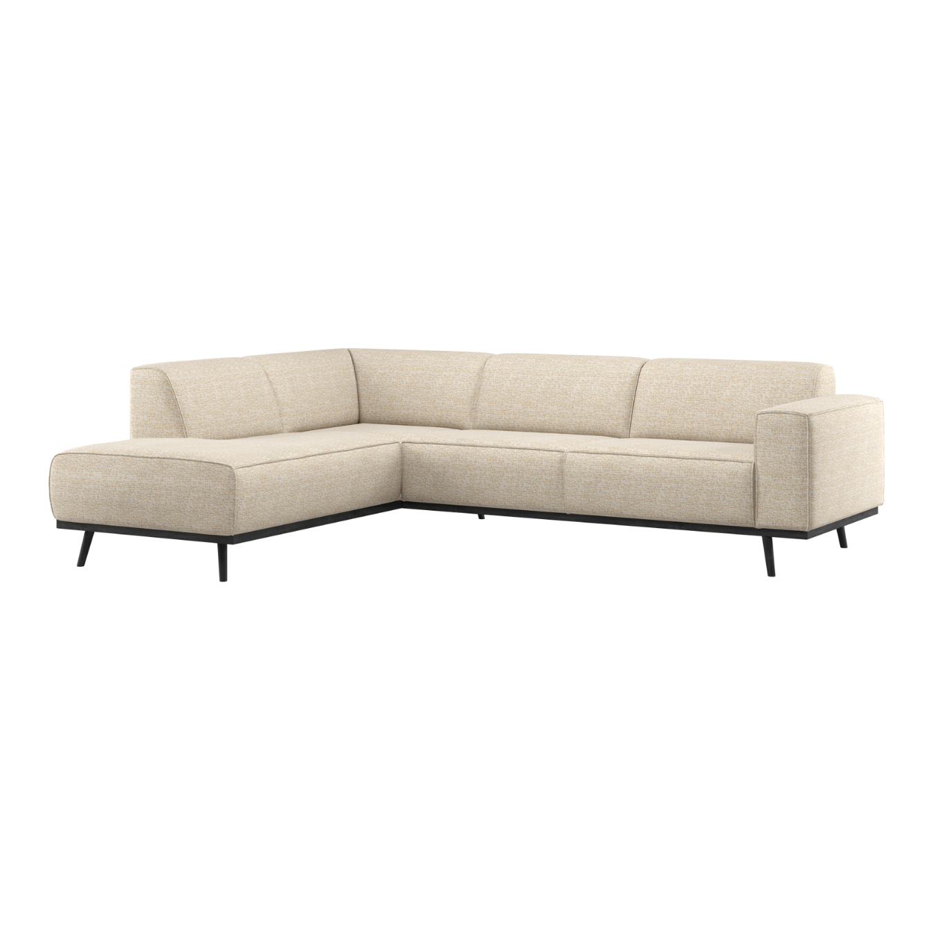 Linksseitige Eckcouch STATEMENT beige Melange