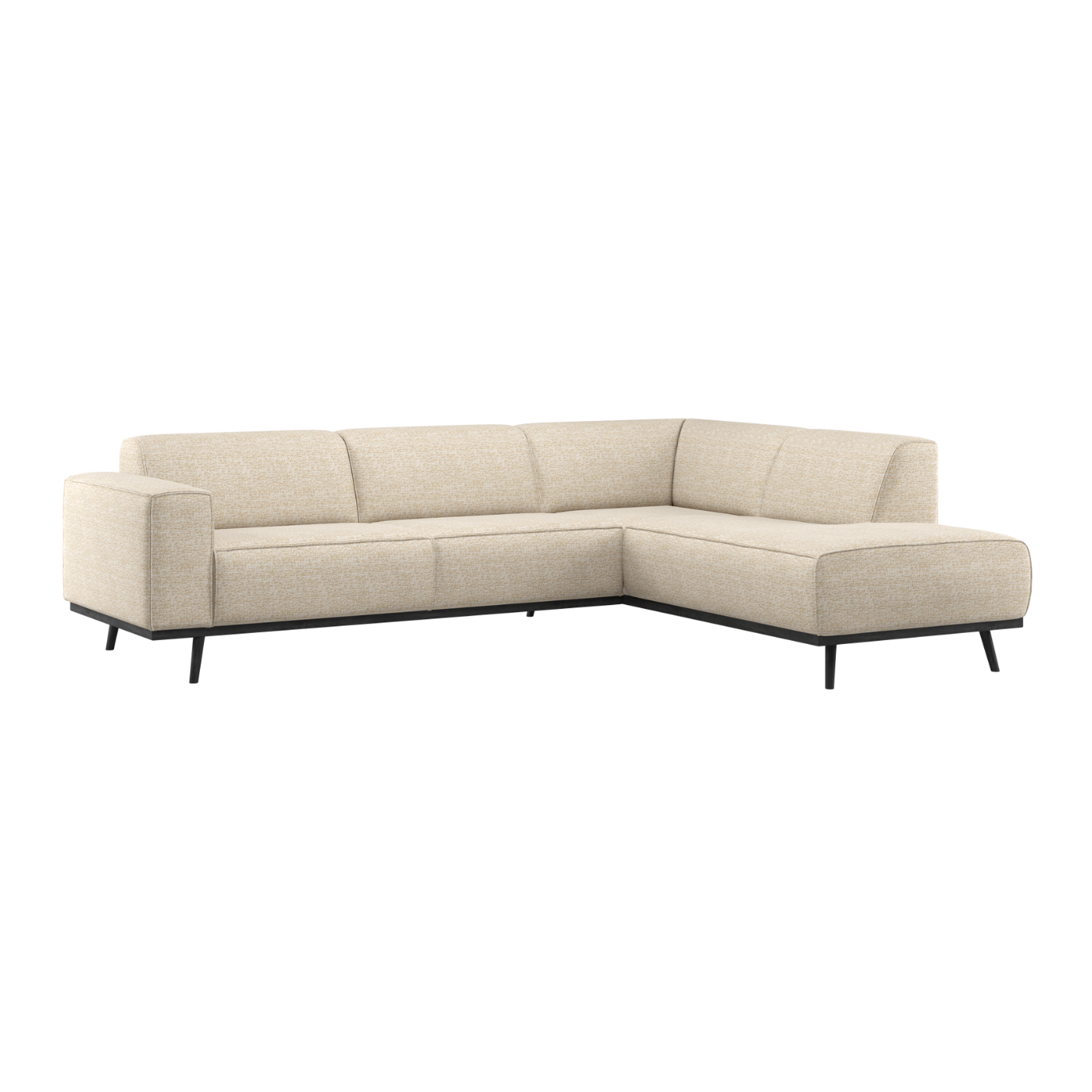Rechtsseitige Eckcouch STATEMENT beige Melange