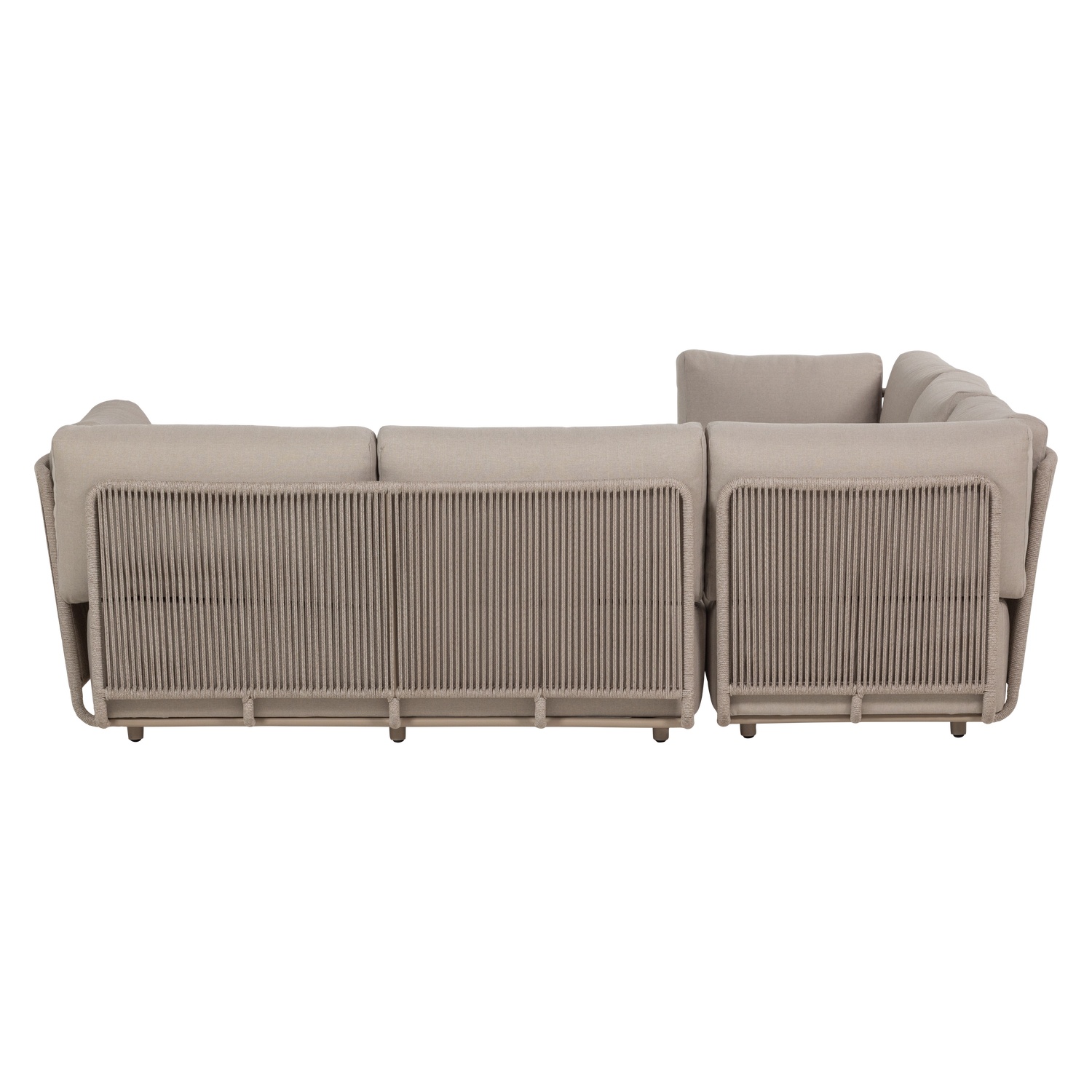 Symmetrische Gartenliege SORA beige mit beigem Rahmen