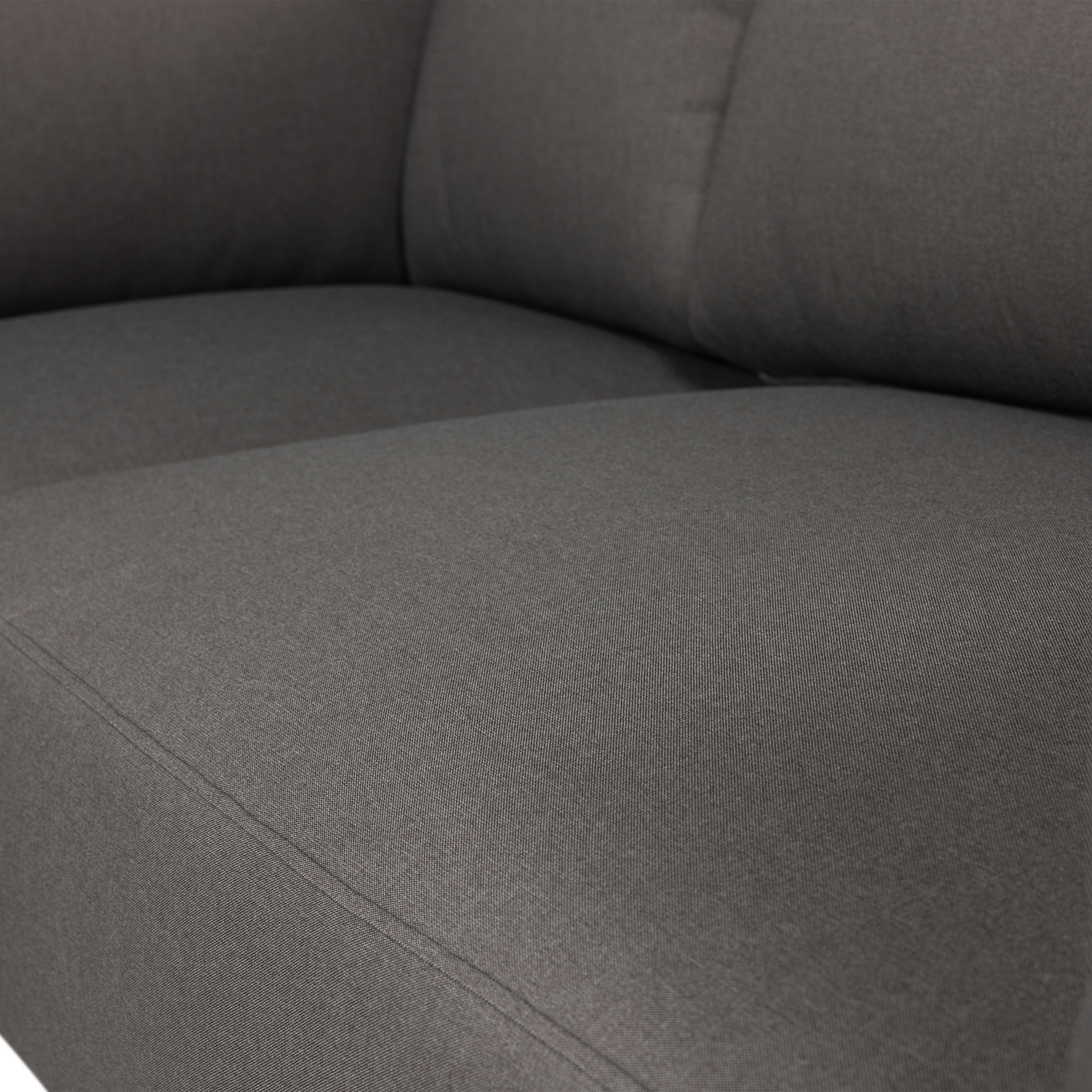 Symmetrical Garden Corner Sofa SORA Gray with Brown Frame