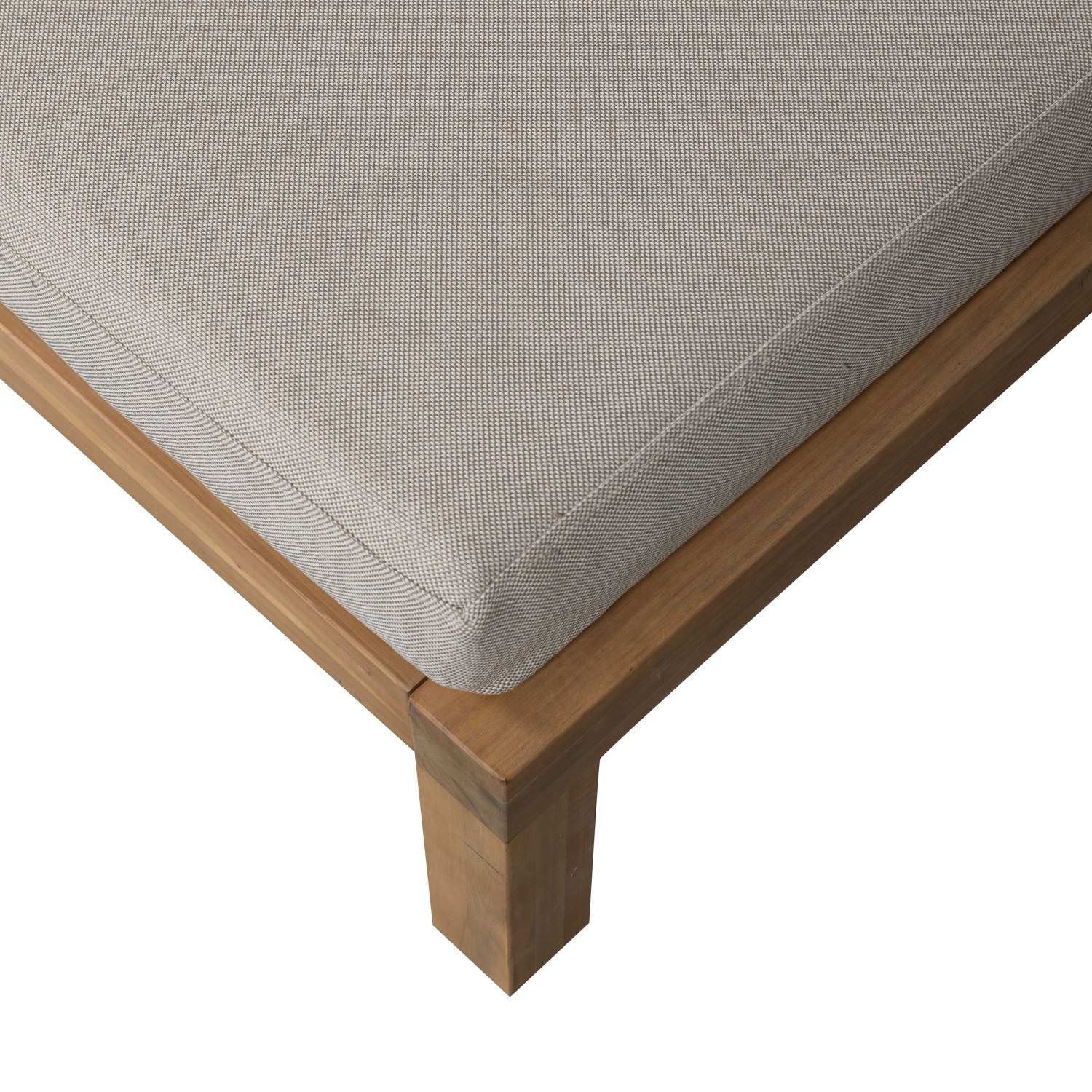 Outdoor RELAX armchair in beige with acacia base