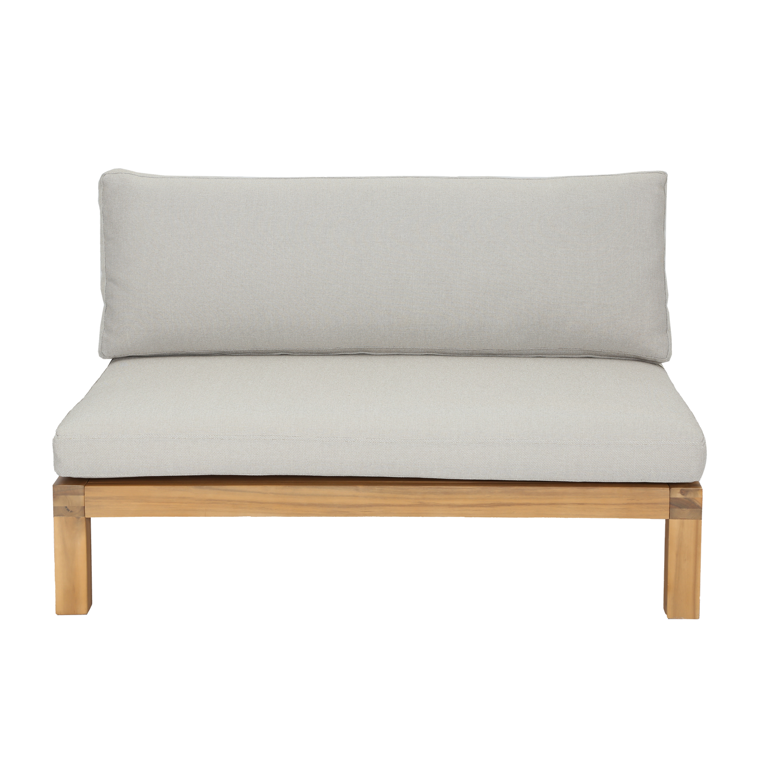 Outdoor RELAX armchair in beige with acacia base