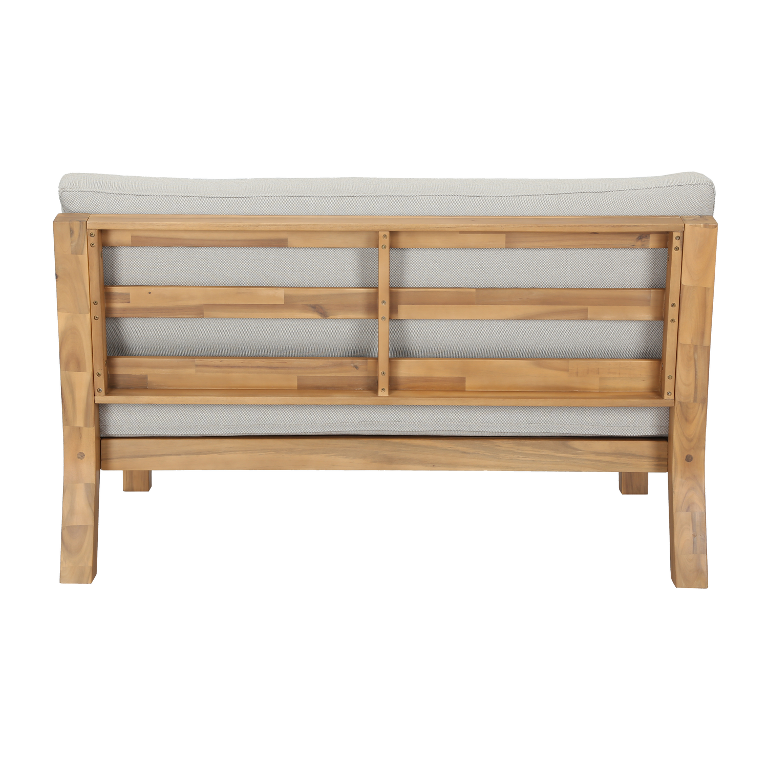 Outdoor RELAX armchair in beige with acacia base