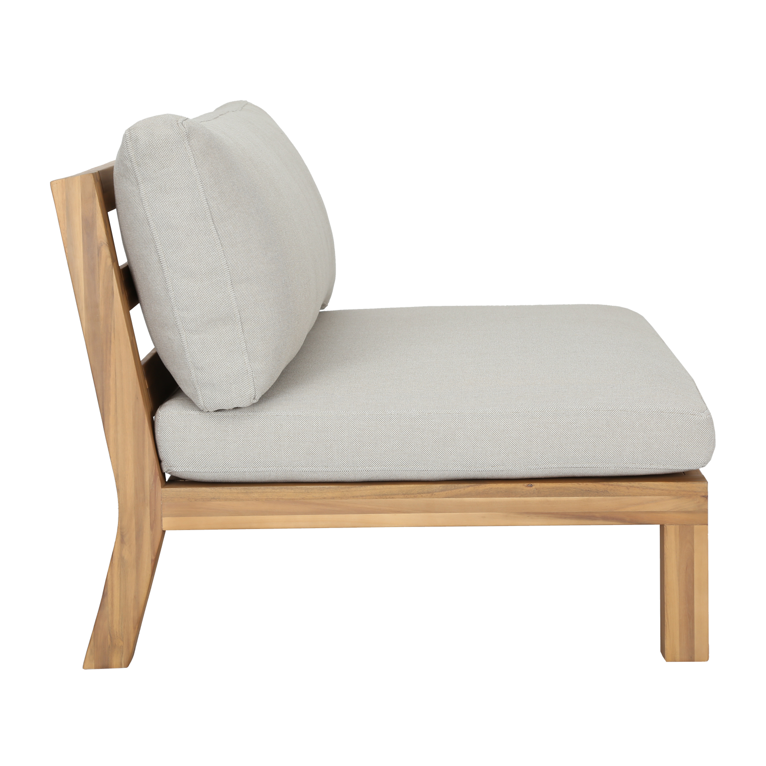 Outdoor RELAX armchair in beige with acacia base