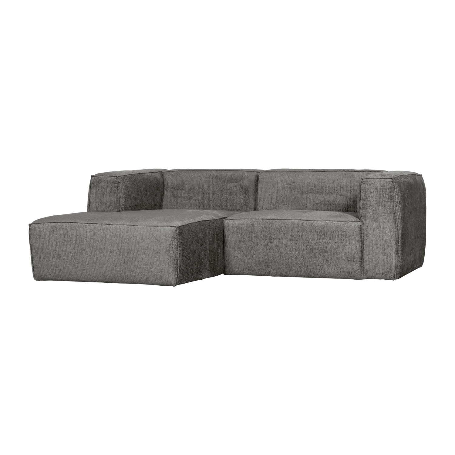 Left-sided BEAN corner sofa in steel gray