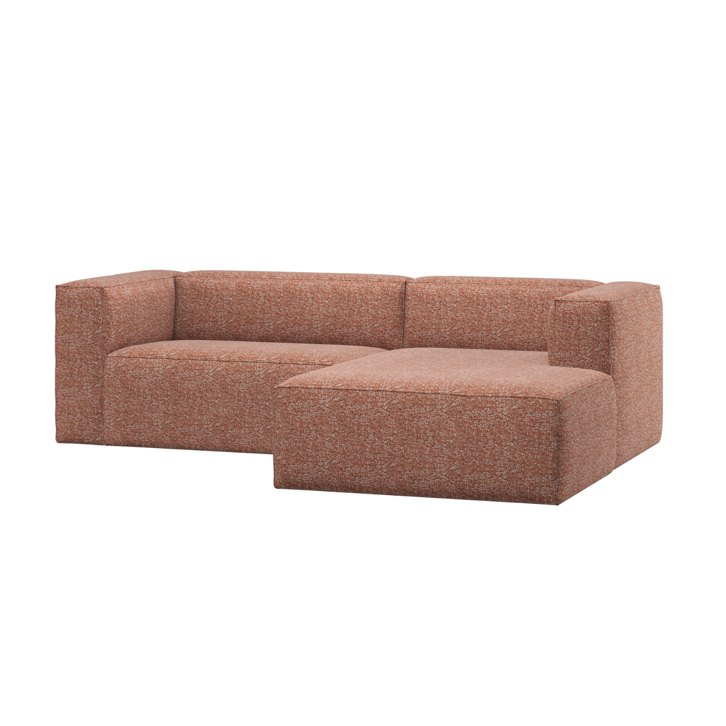 Right-facing BEAN corner sofa in peach mélange