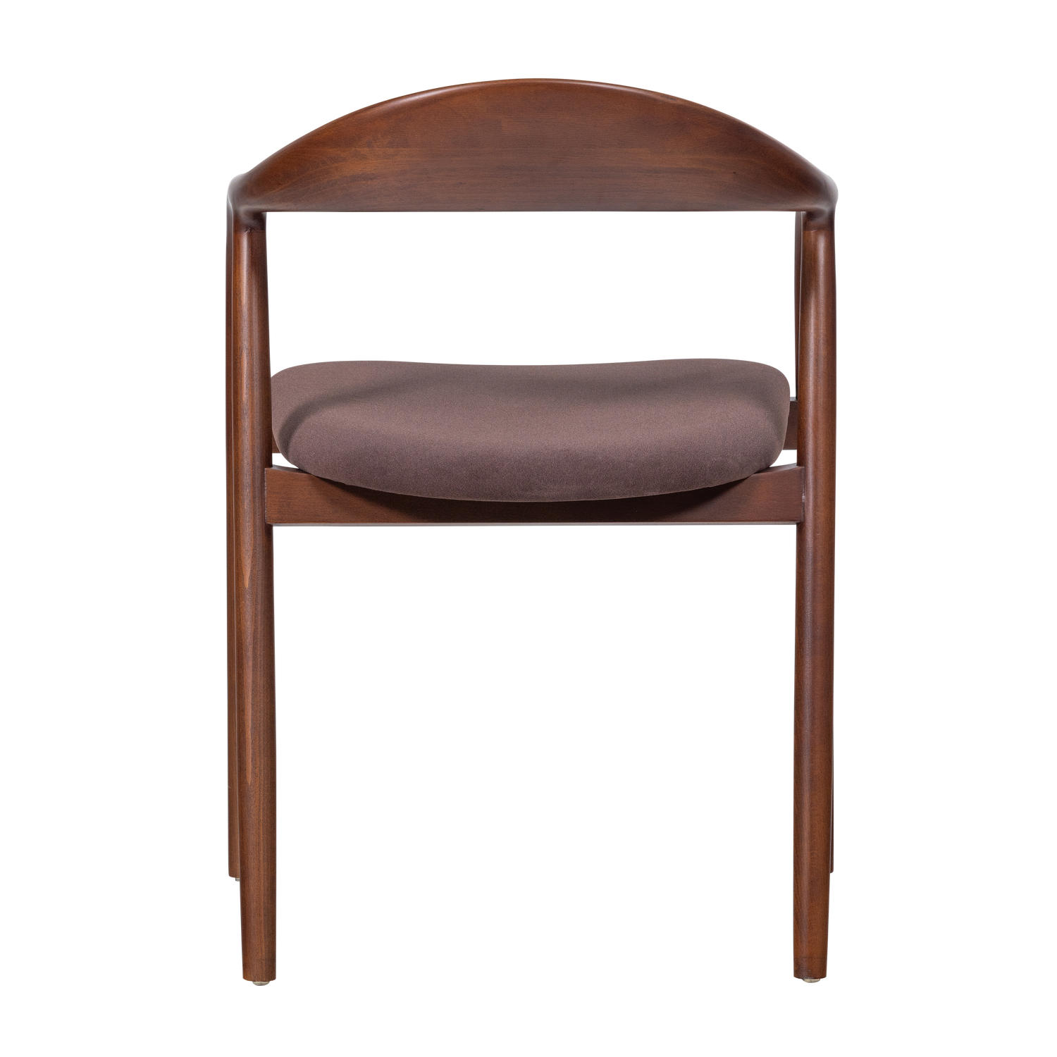 BRAN Chair in Brown Beech Wood with Brown Upholstery