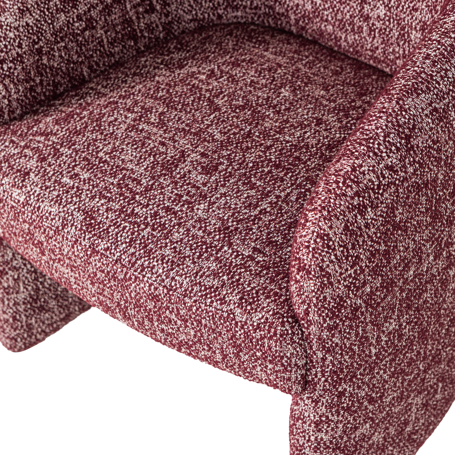 Burgundy Melange CORDO Armchair on Wheels