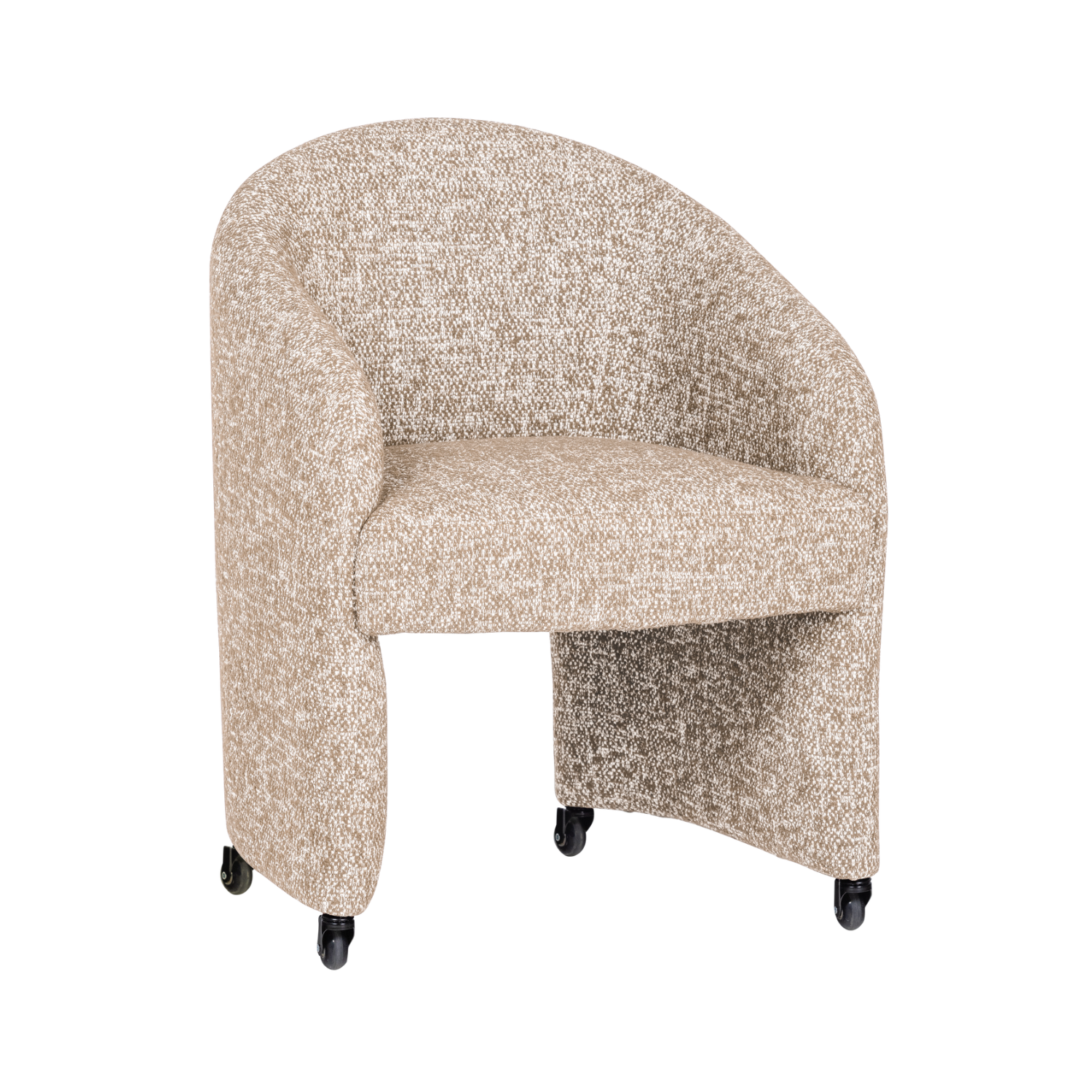 CORDO Beige Melange Armchair on Wheels