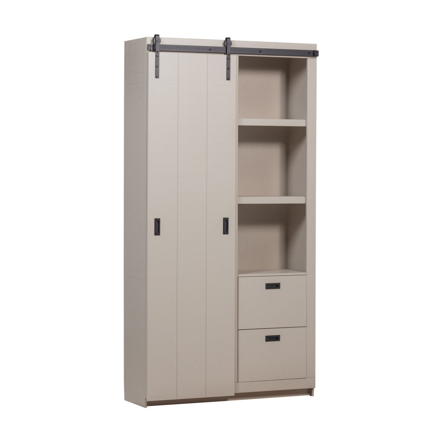 SLIDE BARN Sliding Wardrobe in Grey Beige