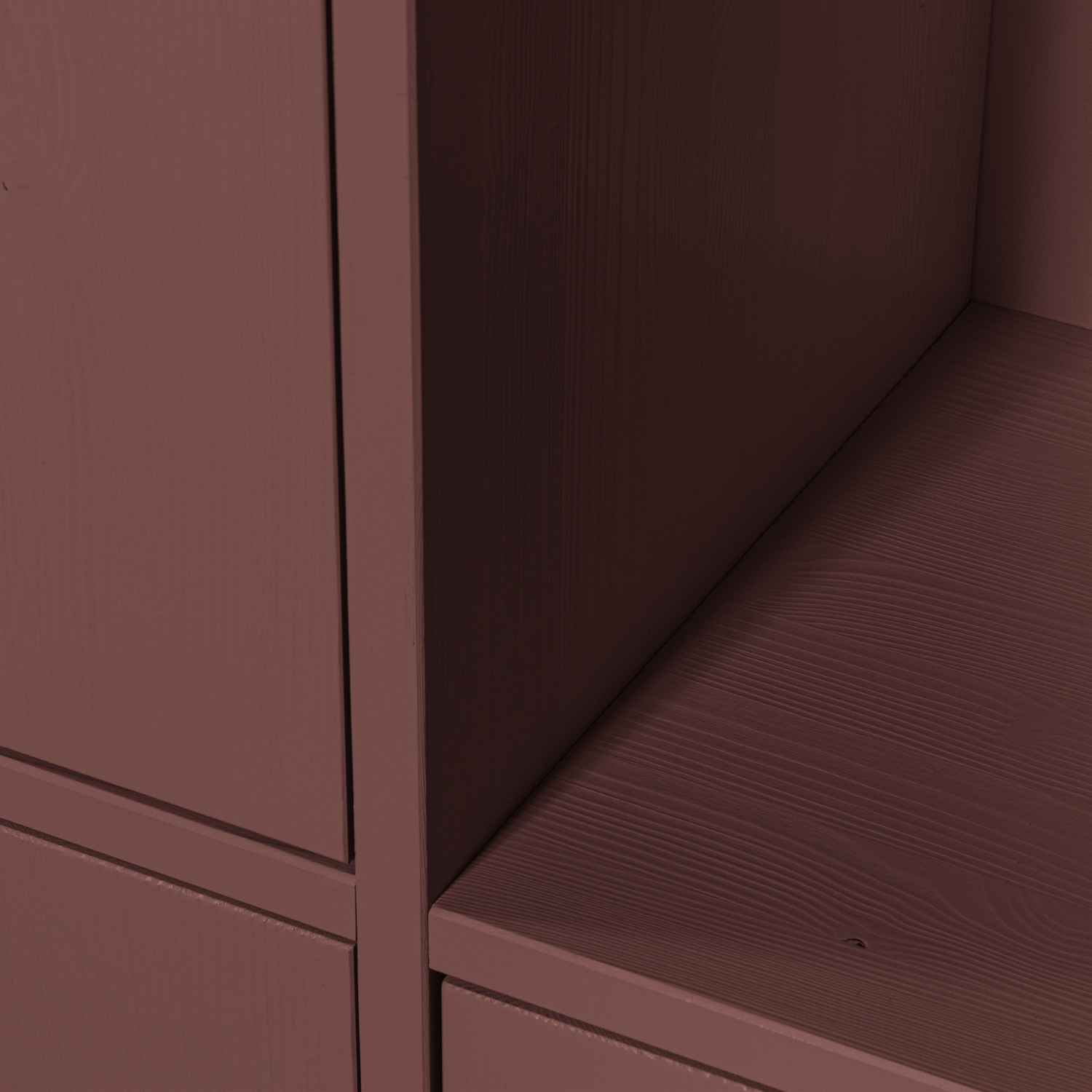 MEREL Burgundy Cabinet Shelf