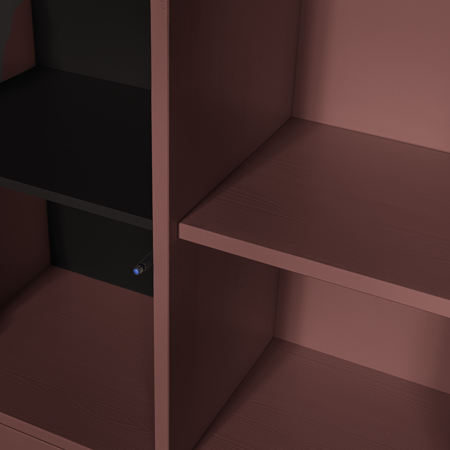 MEREL Burgundy Cabinet Shelf