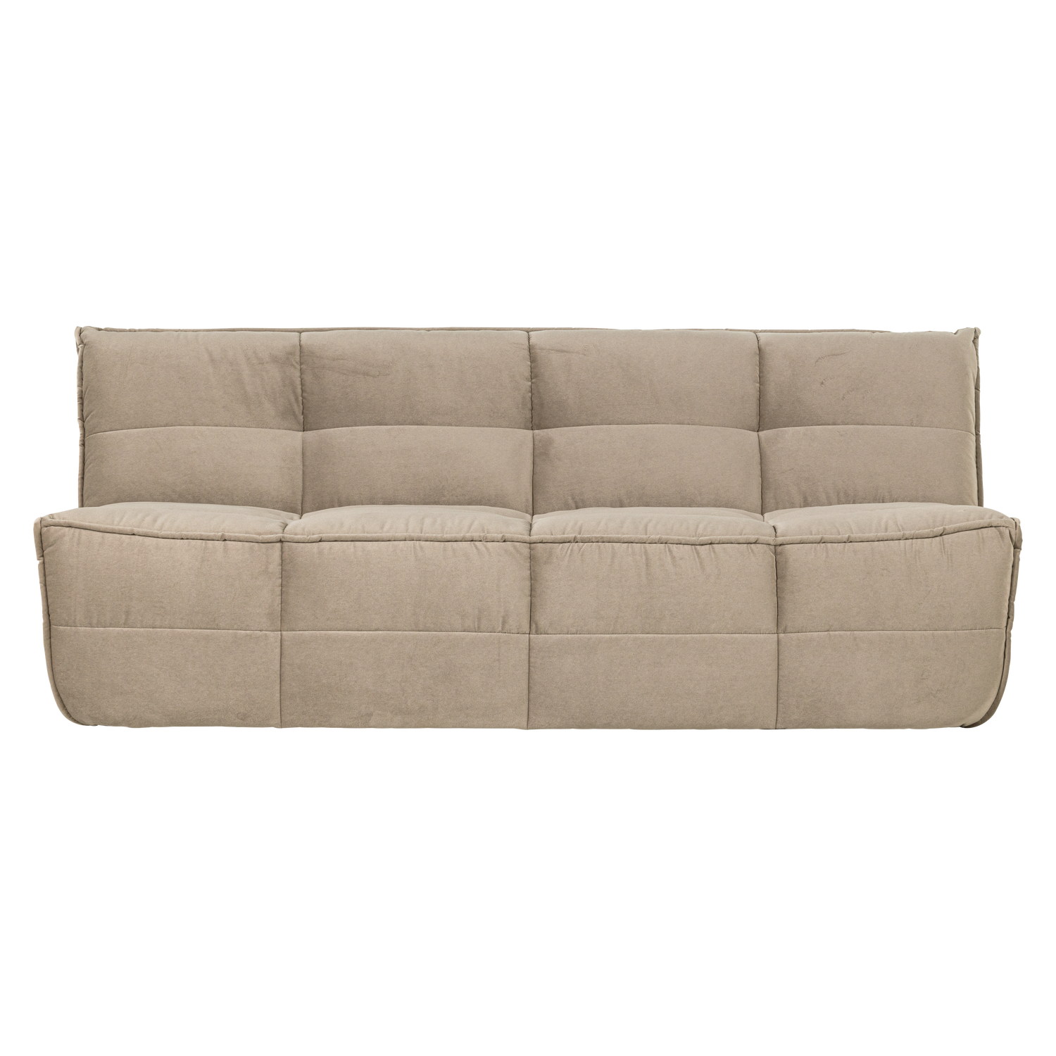 Sofa aus Samt CLUSTER - Modul für 3 Personen in Sandfarbe