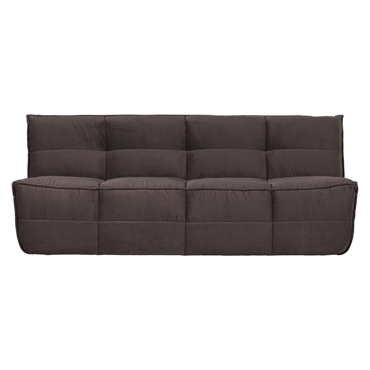 Sofa aus Samt CLUSTER - Modul für 3 Personen in Schokoladenfarbe