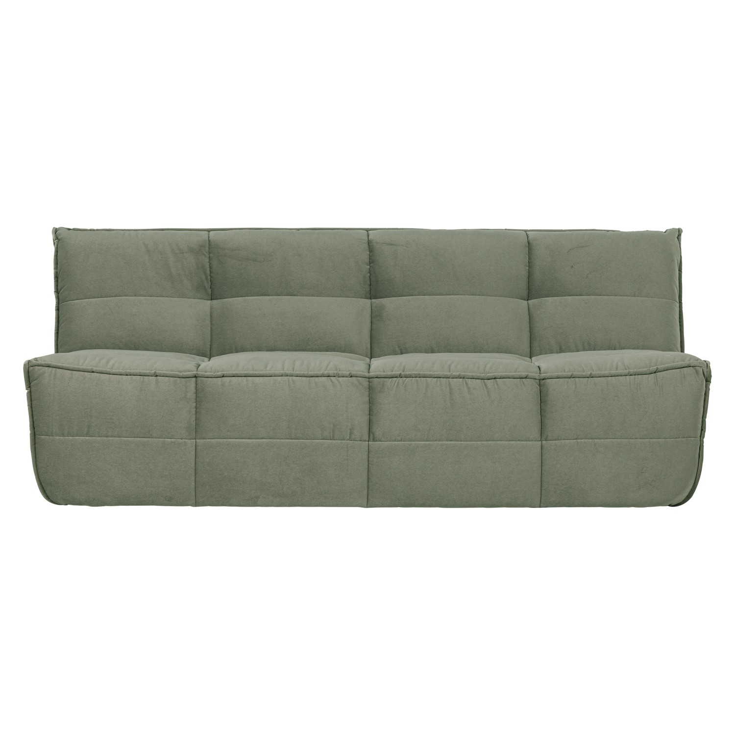 Sofa aus Samt CLUSTER - Modul für 3 Personen in Pistazienfarbe