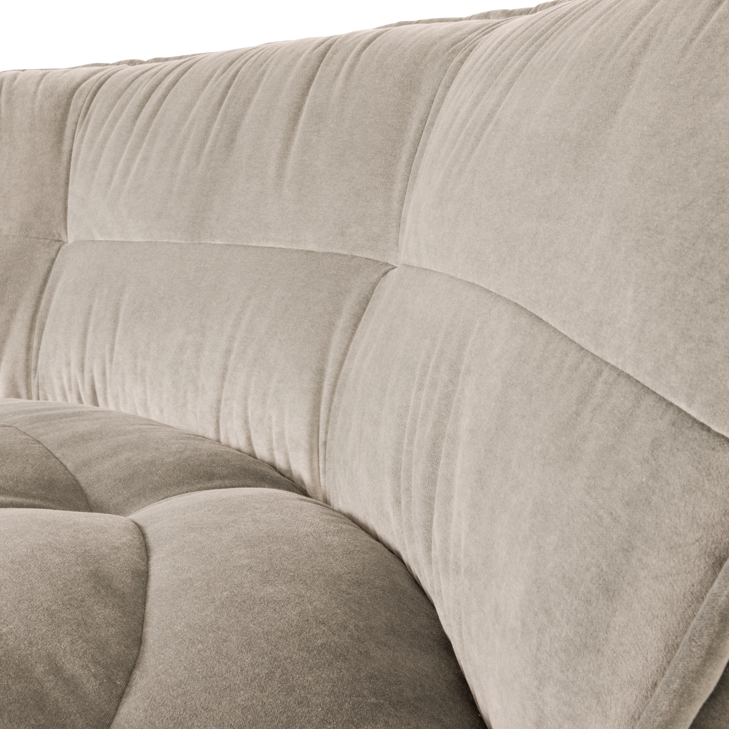 Velvet Sofa CLUSTER - Beige Corner Module