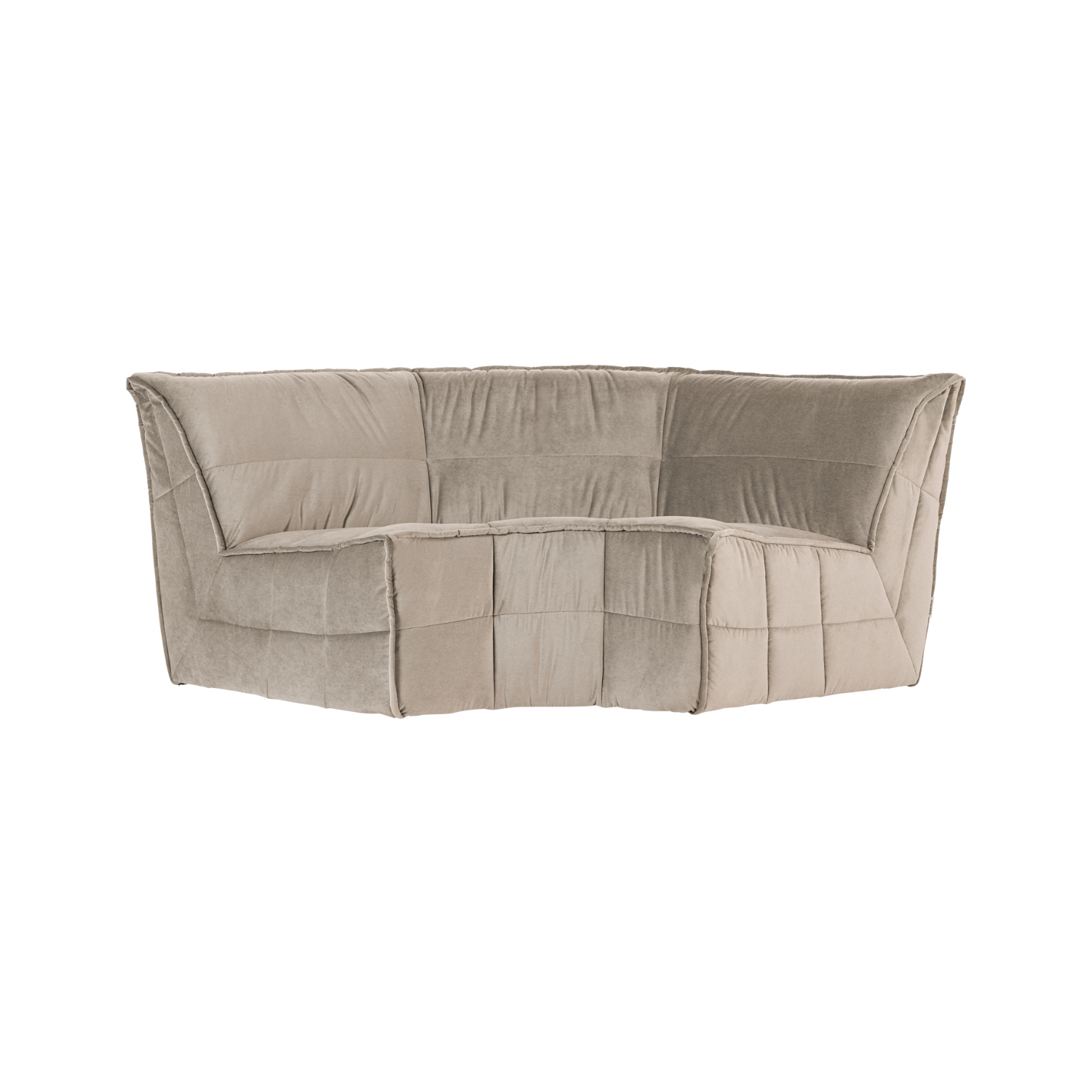 Velvet Sofa CLUSTER - Beige Corner Module